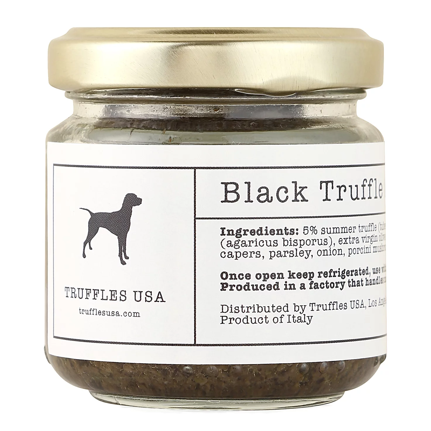 TRUFFLES USA Black Truffle Sauce 2.82 oz Jar Product of Italy