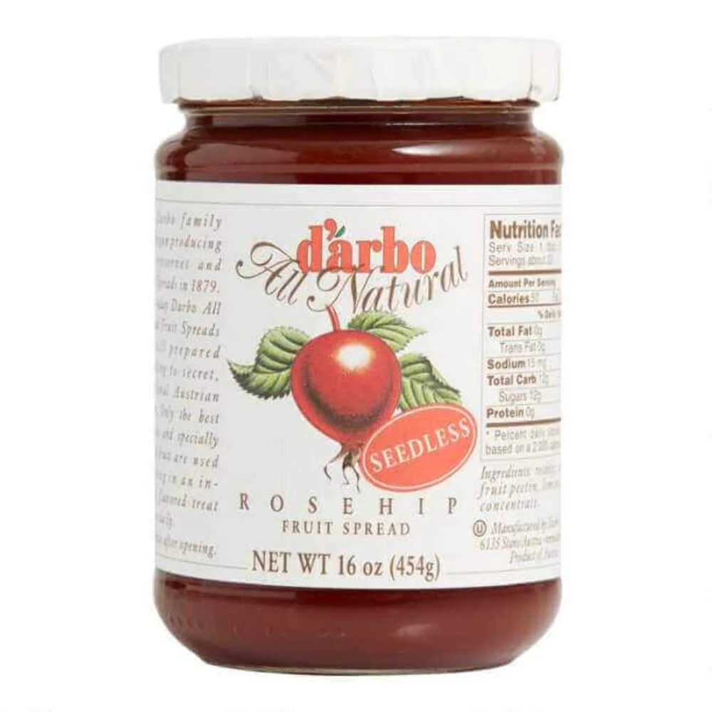 All Natural Seedless Rosehip Fruit Spread, 16 Ounce