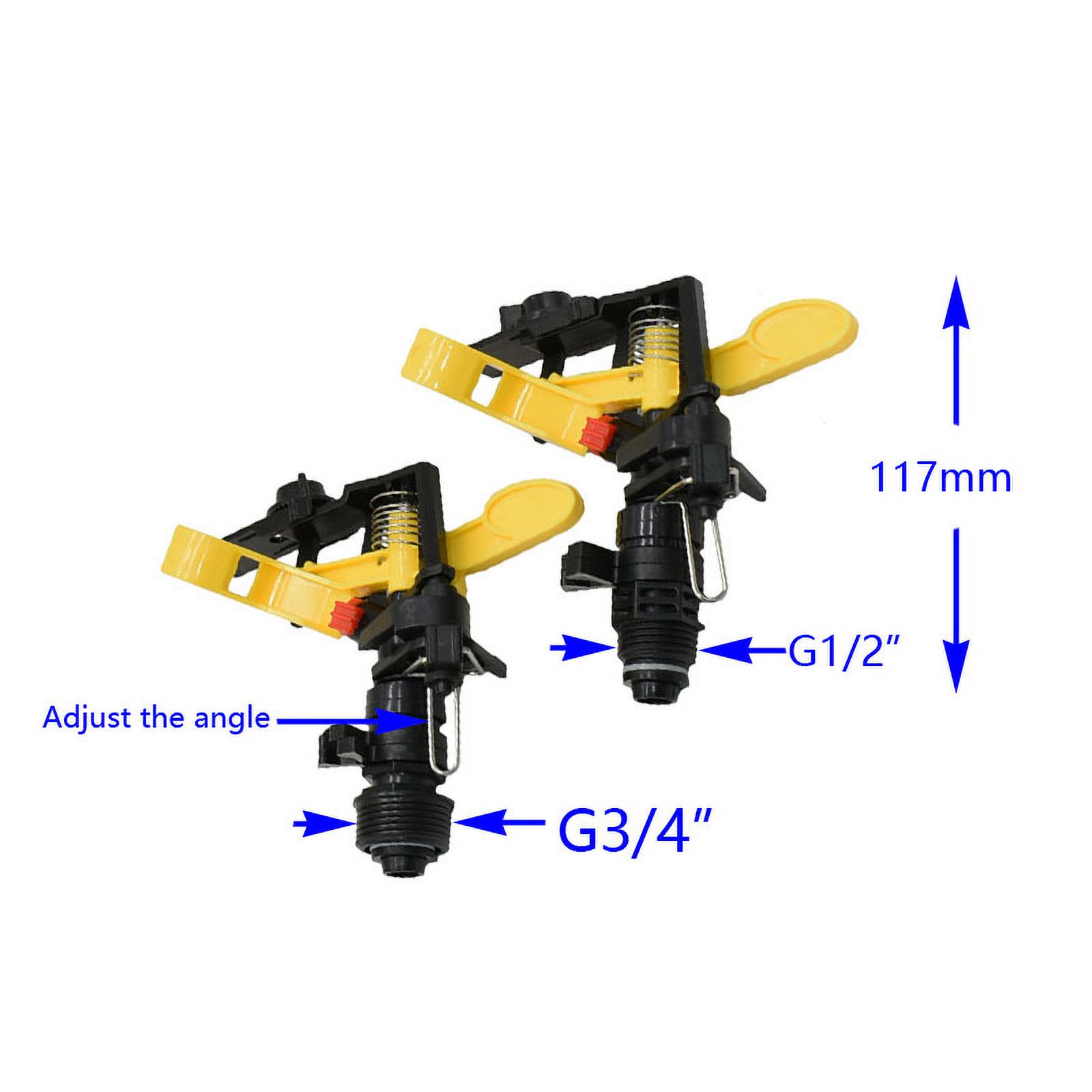 1/2" 3/4" male thread Adjustable Rocker Sprinklers nozzle  degrees rotary jet nozzle Agricultural garden Irrigation 10pcs