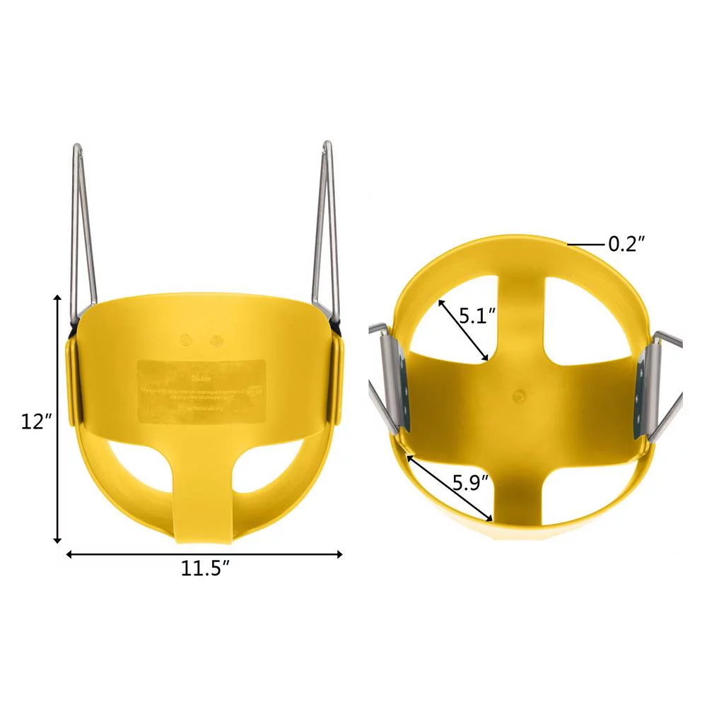 SalonMore High Bucket Toddler Swing Safty Tree Swing Infant Swing Set Acccessoris,Yellow