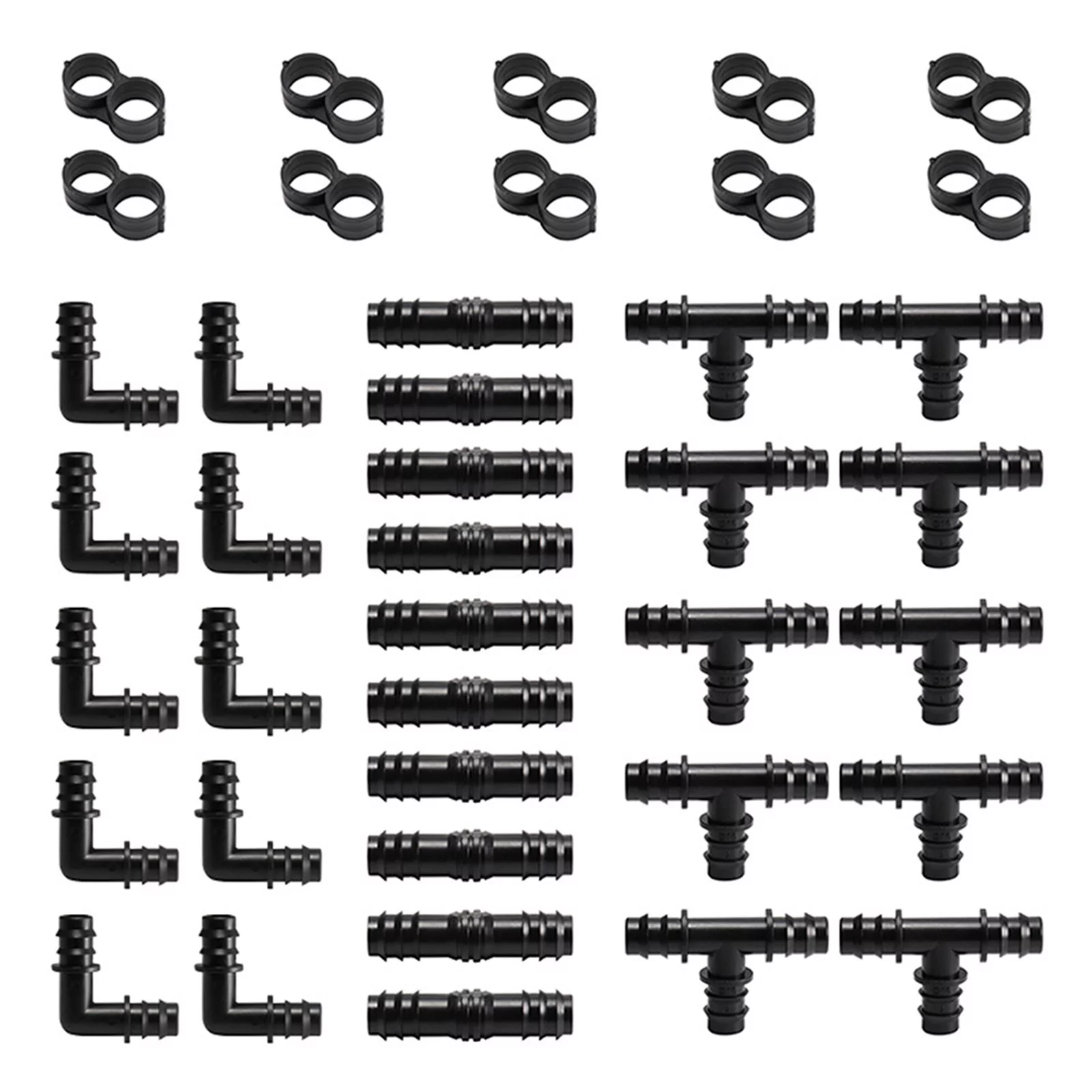 40 Pcs Drip Irrigation Fittings Kit 1/2\