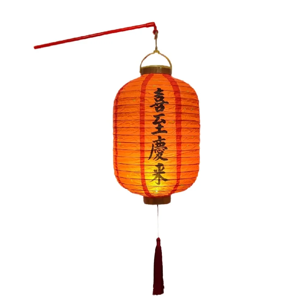 Hanging Dragon Spring Festival Chinese Lantern Flower Lantern Red New Year Glowing Lantern Paper Lantern with LED Chinese New Year Decoration