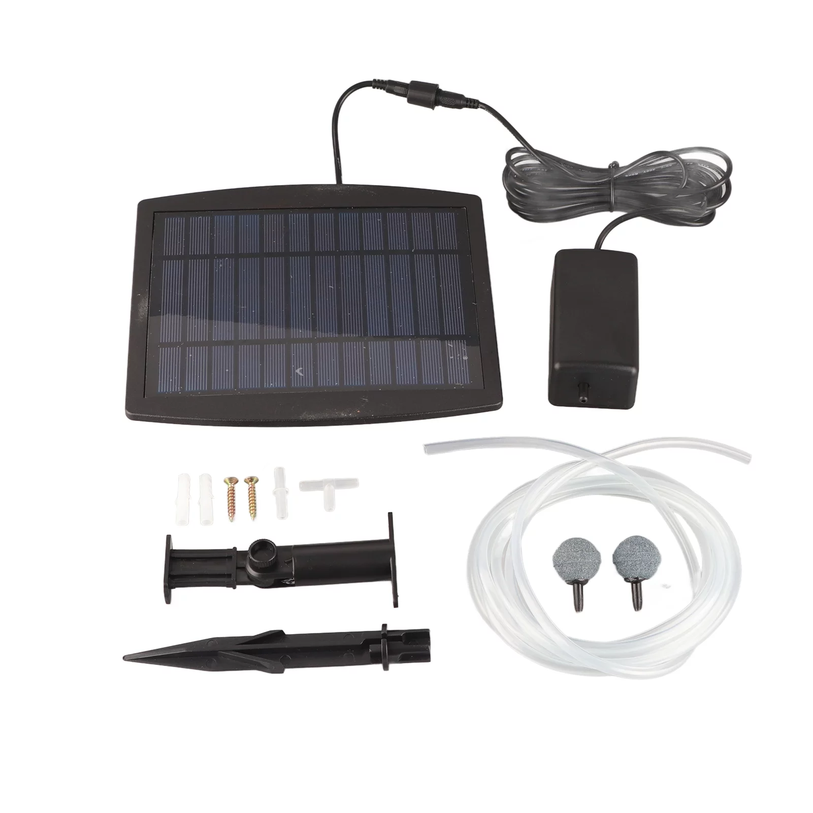 Fyearfly Solar Powered Air Pump, Solar Powered Oxygenator Aerator Air Pump Oxygen for Outdoor Pool Pond Fish Tank