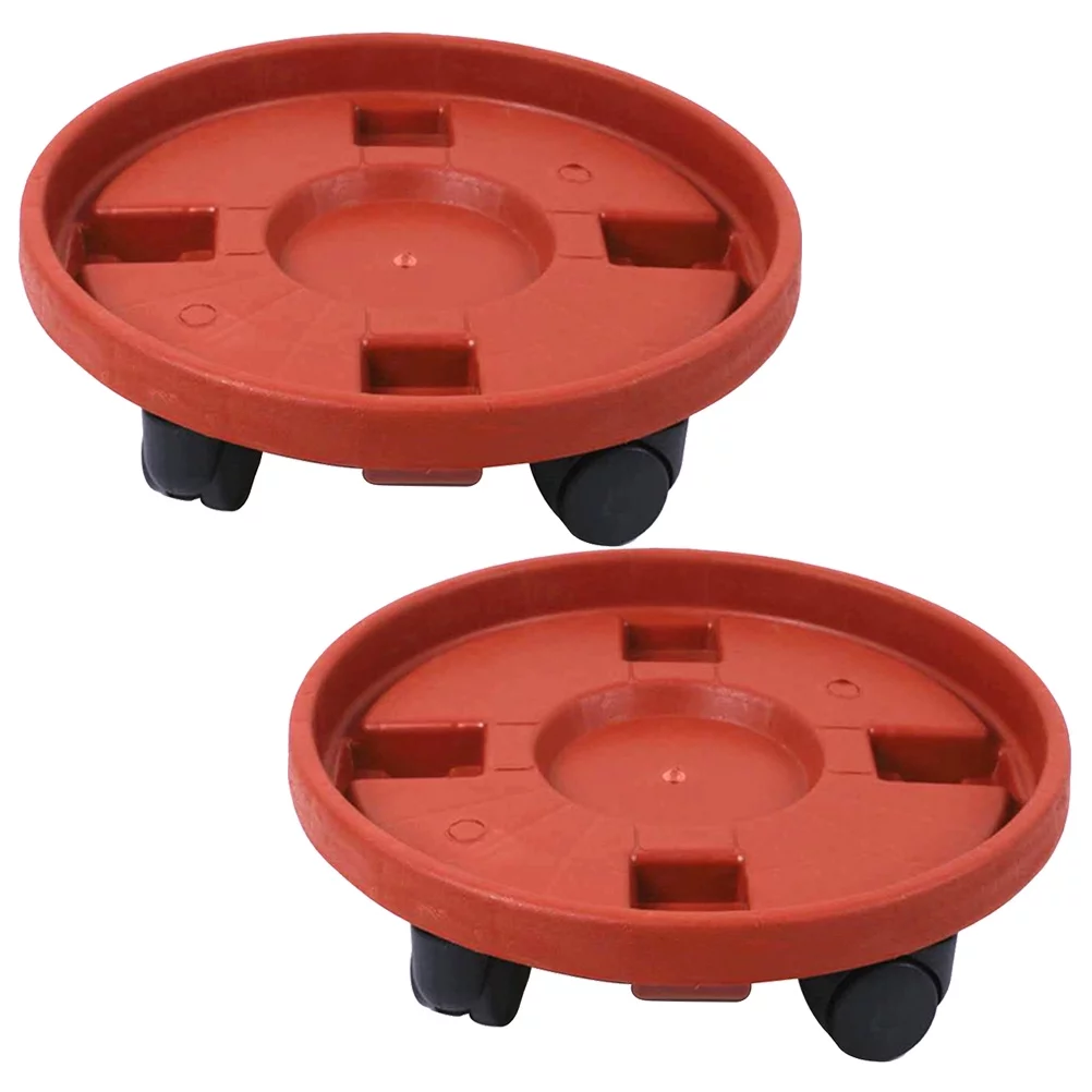 Gongxipen 2pcs Flower Pot Trays Removable Universal Wheel Foundation Plant Flower Pot Base for Home (30cm)