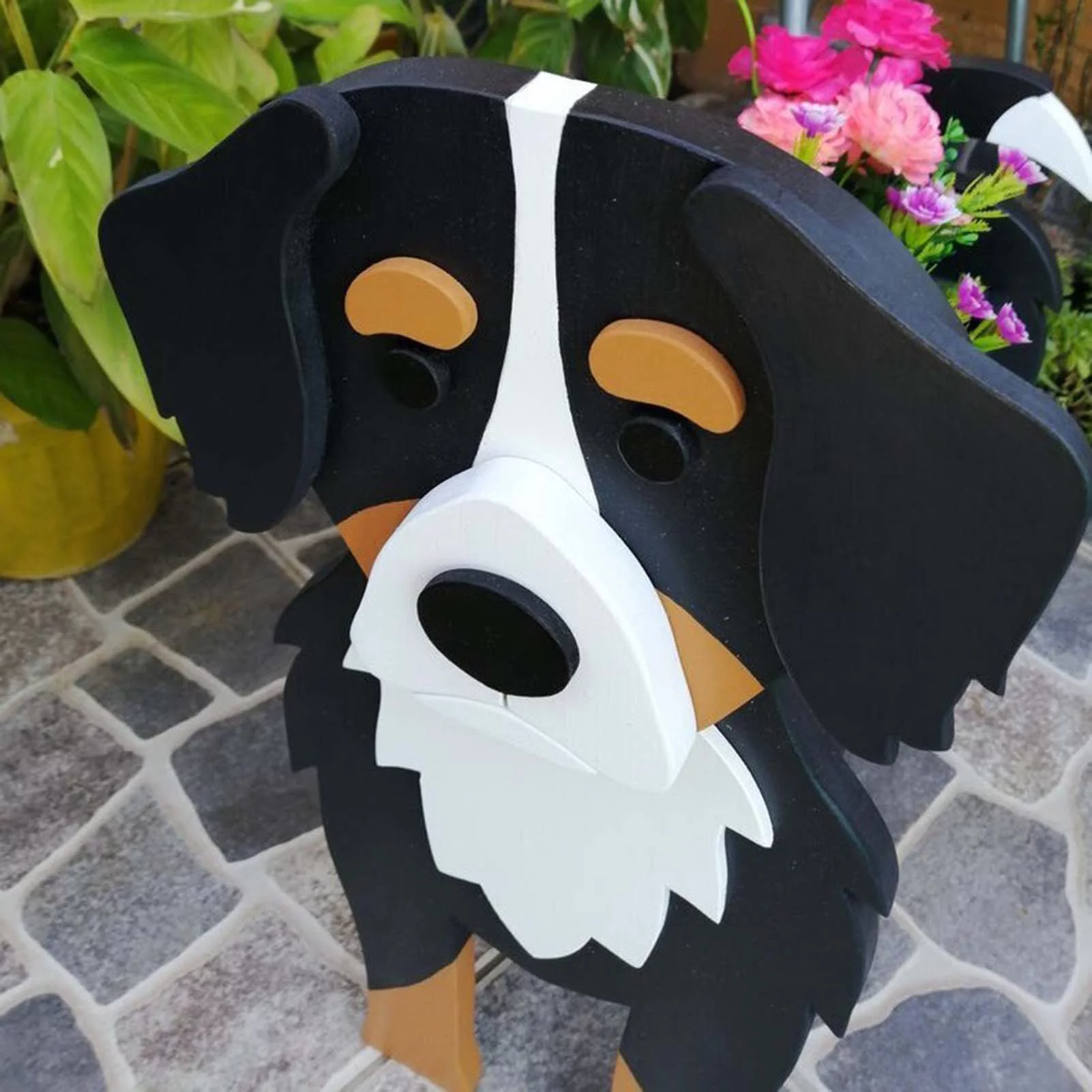 Anself Cartoon Animals Cute Dog Shape Pot Plant Garden Decorated Labrador Planter