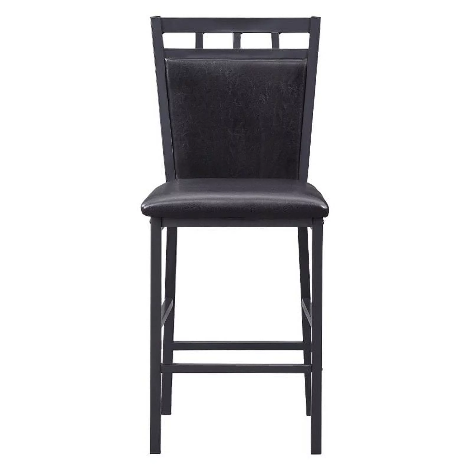 Pemberly Row 5 Piece Faux Marble Top Counter Height Dining Set in Black