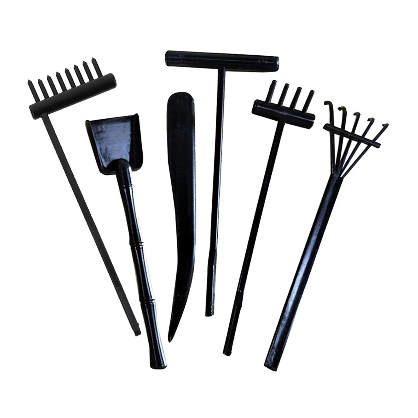 flameer 4X Rake Garden Sand Mini Tool Crafts Toy for Home Birthday Gift Supplies