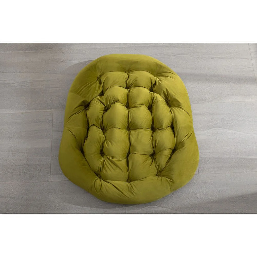 Outdoor Rattan Rocking Chair,Padded Cushion Rocker Recliner Chair Outdoor for Front Porch, Living Room, Patio, Garden, Olive Green