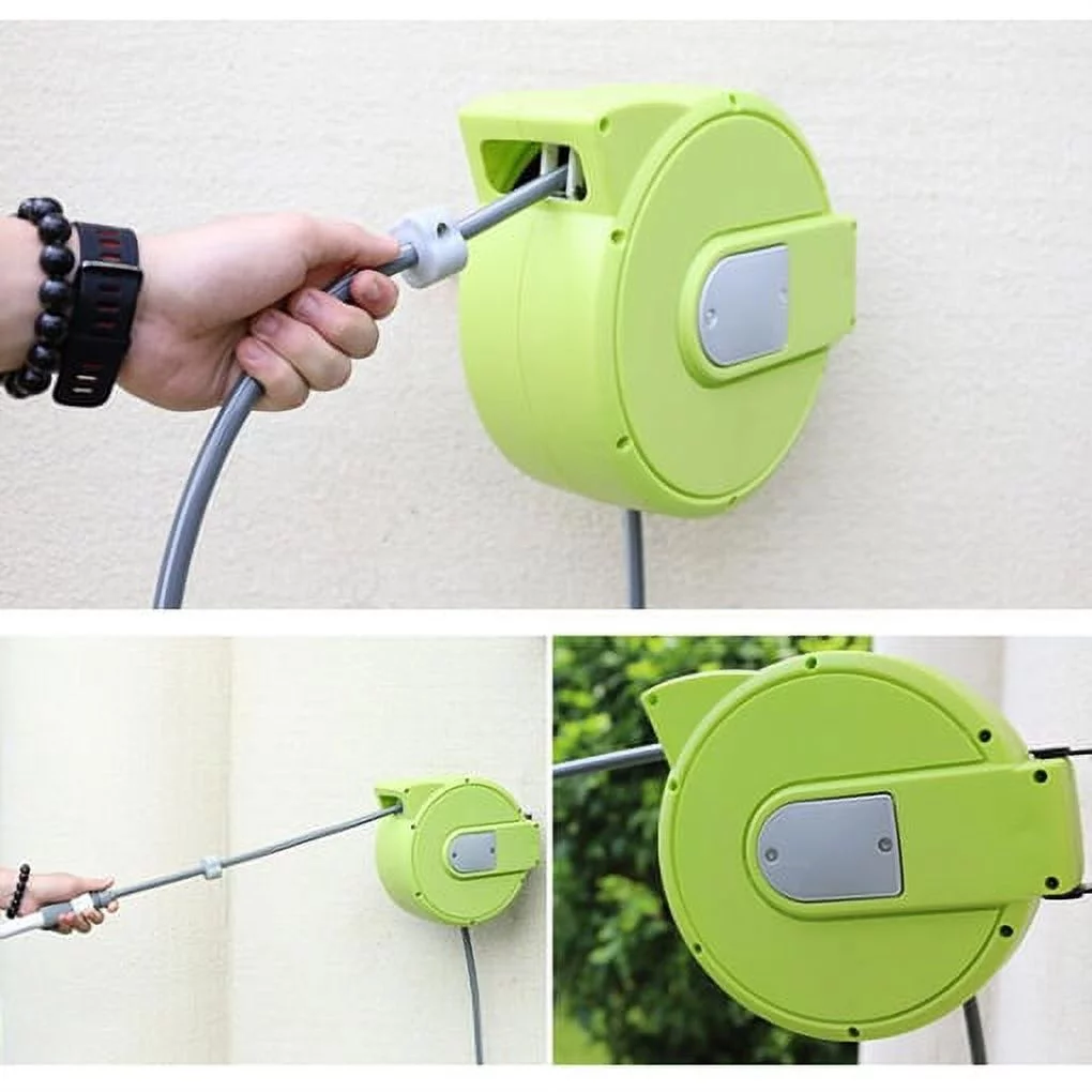 50 ft. Retractable Garden Hose Reel - Garden Tools Watering Irrigation