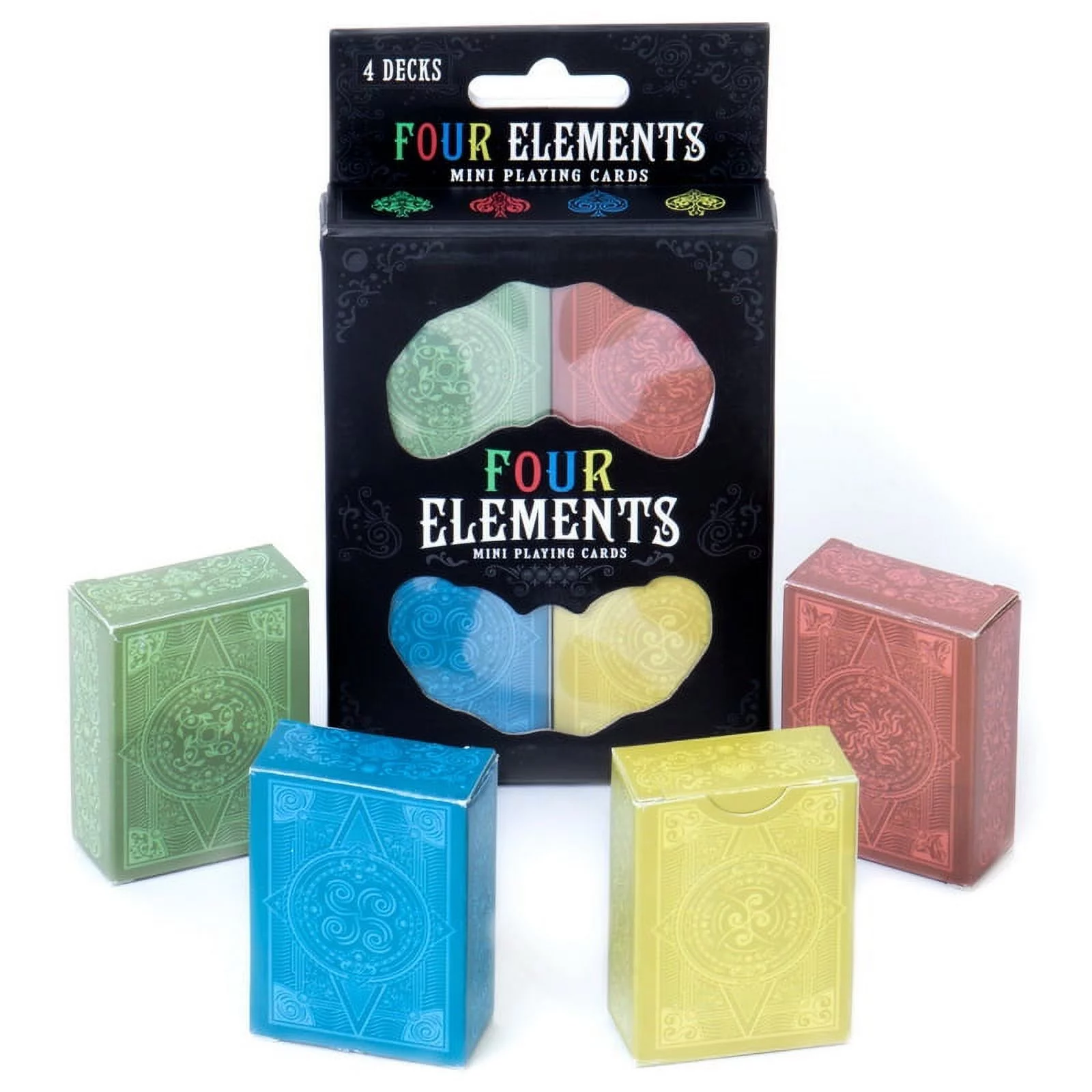 Brybelly GCAR-1002 Four Elements Mini Playing Cards, Pack of 4