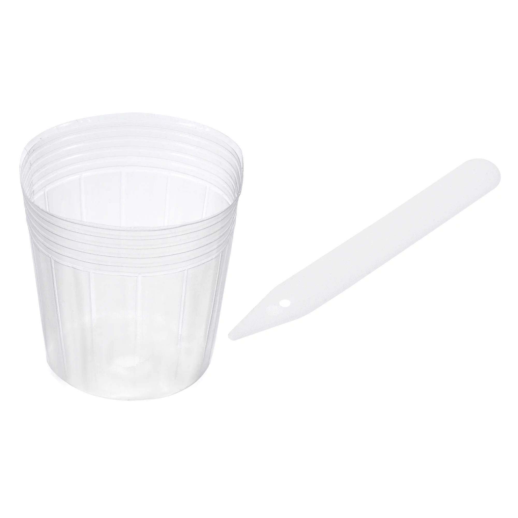 Uxcell 3'' Plastic Plant Nursery Pot Label Starting Container, Clear 25 Pack