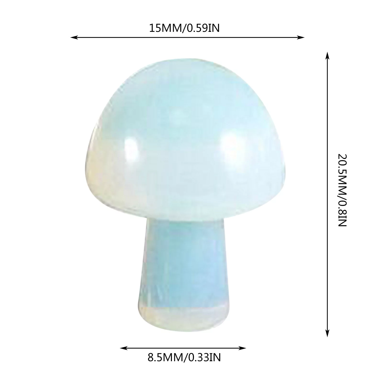 YHAIOGS Soothing Agatess Semi Preciouss Mini Small Mushroom Shape Healing Natural Gem Polished Love Gem Rose Quartz Amethyst Flower Pot Fish Tank Decorative Stone