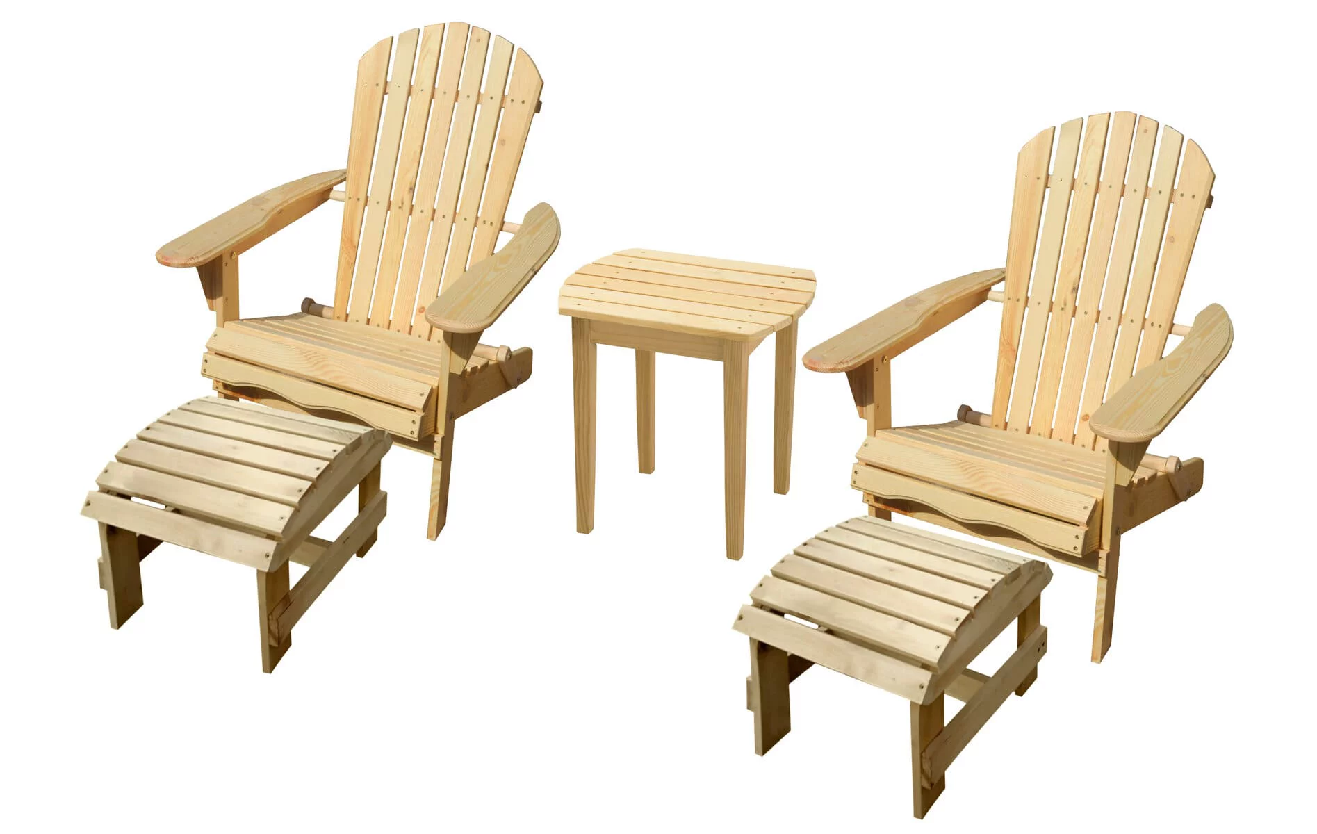 Natural Adirondack Conversation Set