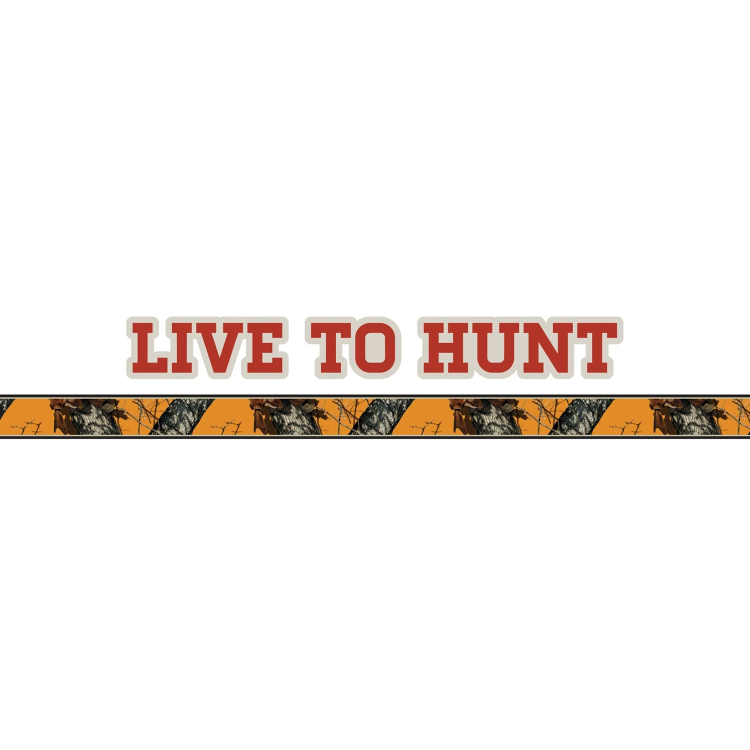 Live To Hunt Logo with Camo Pin Stripe - Blaze