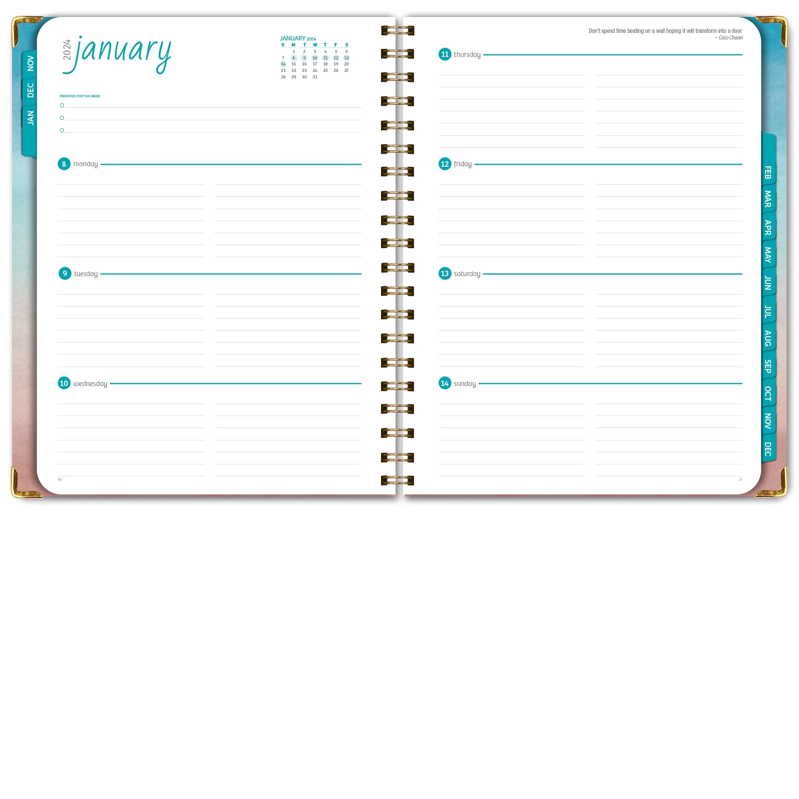 Hardcover CY 2024 Fashion Planner - 8.5