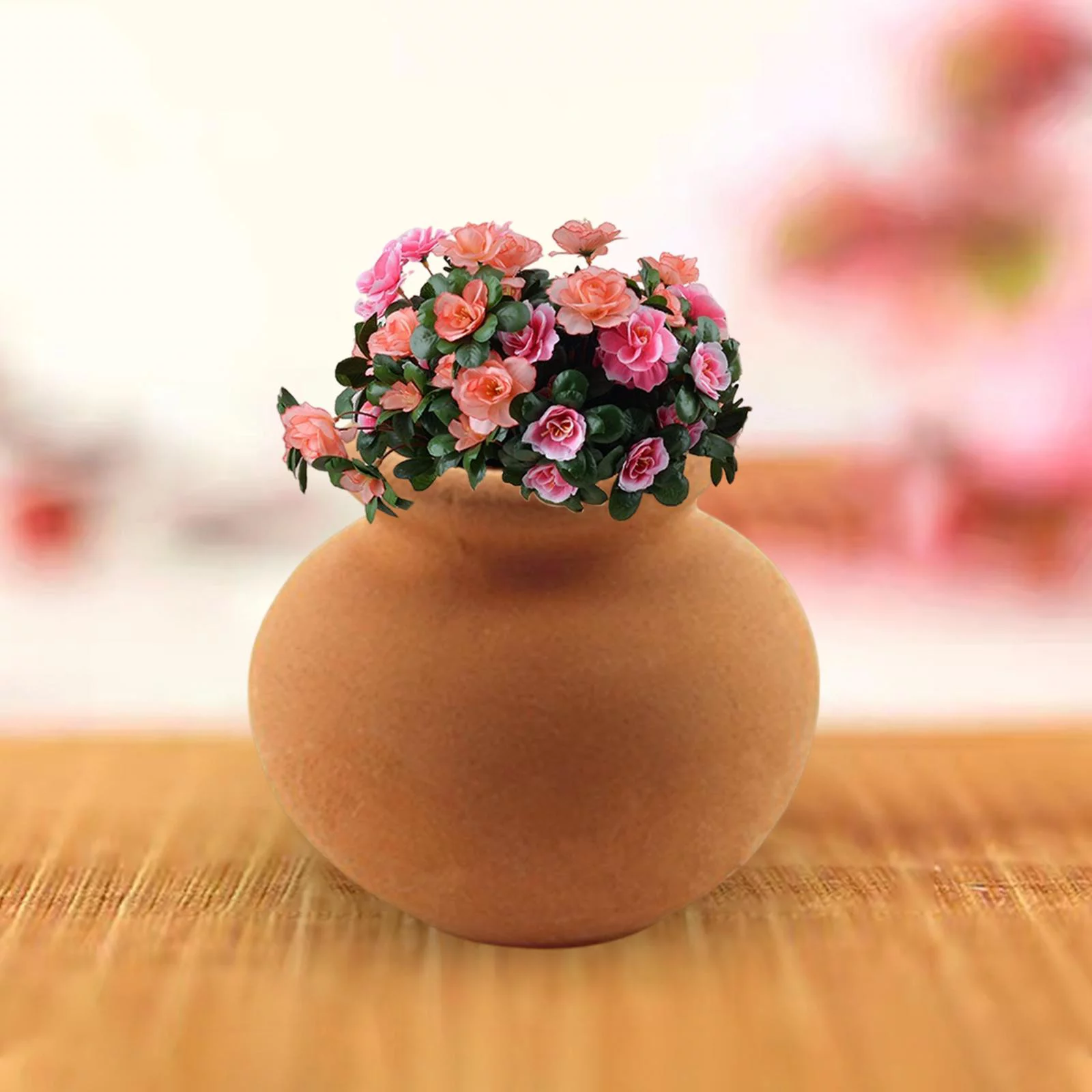 PETSOLA 2xMiniature House Miniature Tiny Clay Pots Without Plants for Bonsai Tree