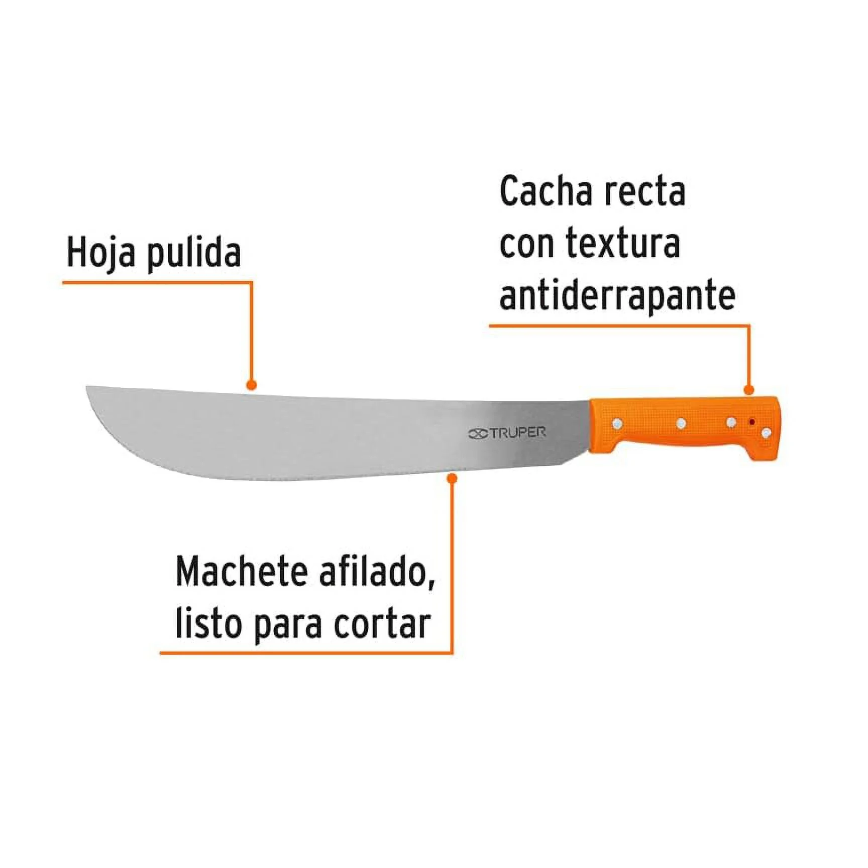 TRUPER T-460-14P Orange Handle Machetes 14