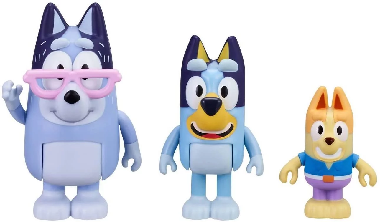 Bluey Christmas Swim Figure 2-Pack: 2.5 inch figures with accessories - Nana, Bluey & Bartleby