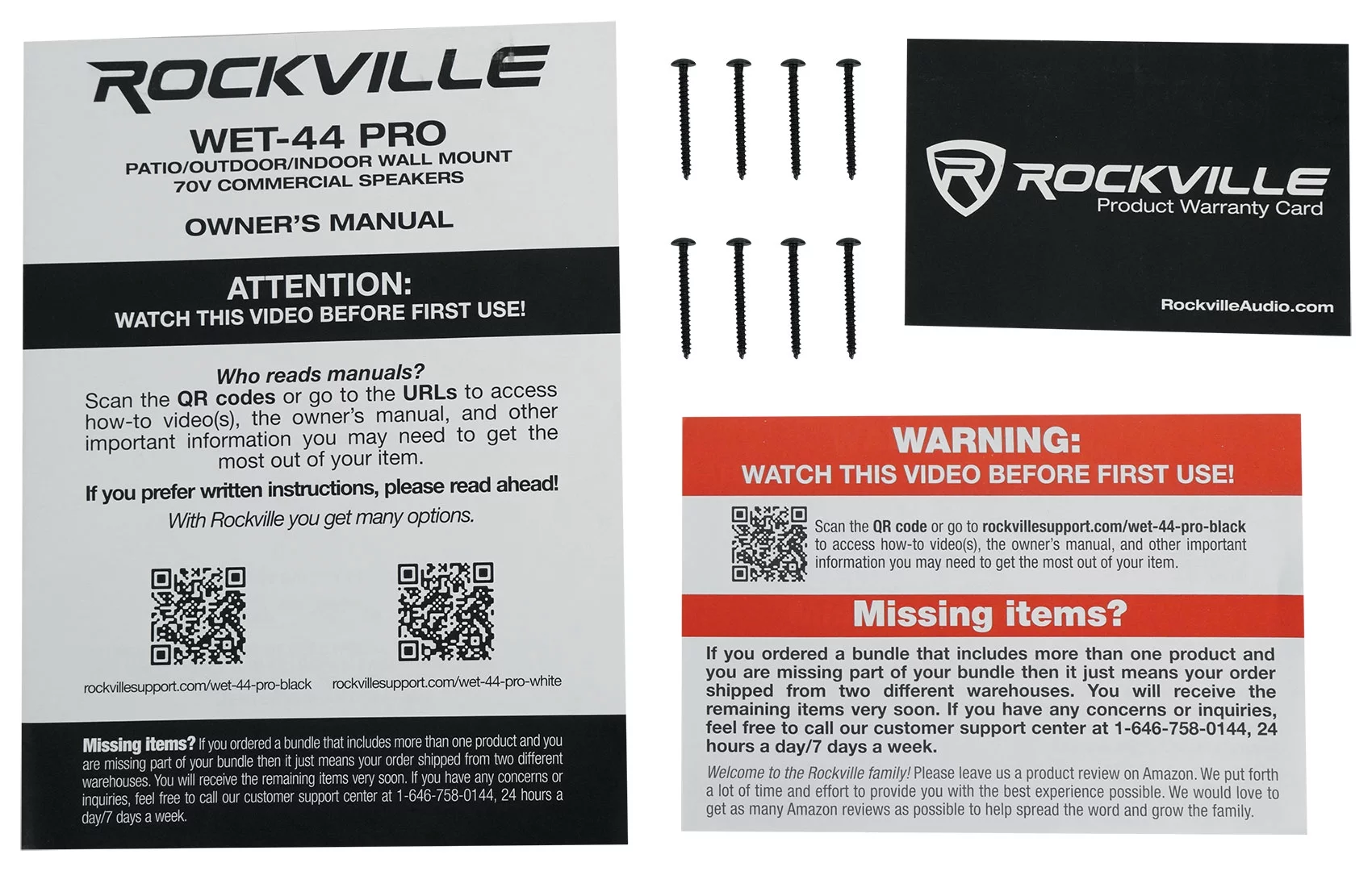 2 Rockville WET-44 PRO Dual 4