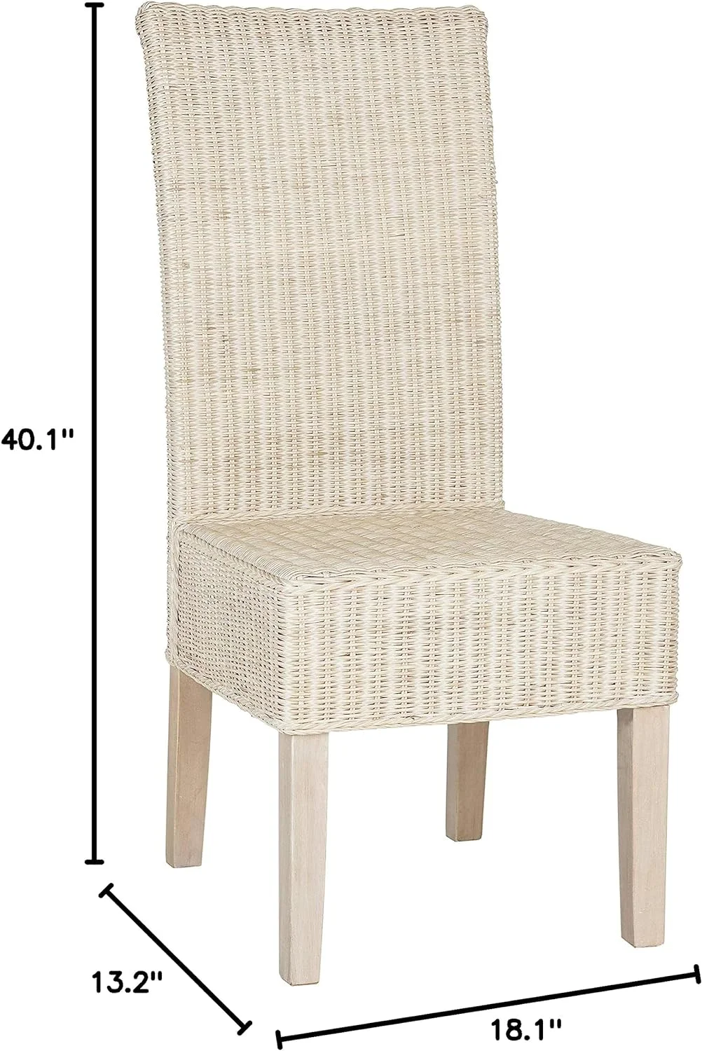 Home Collection Arjun Grey Wicker 18-Inch Dining Chair