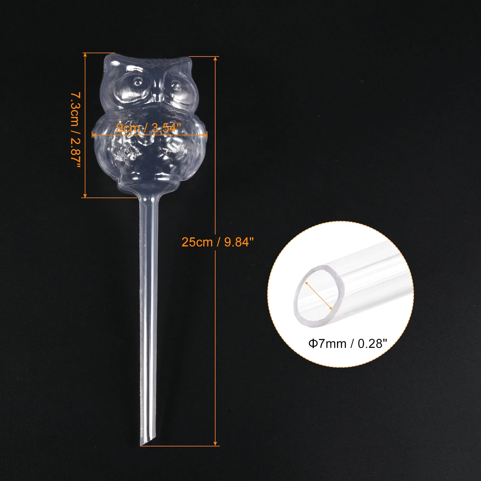 Uxcell 90x73x66mm Plastic Self-Watering Bulb Globe Ball for Potted Plants Clear