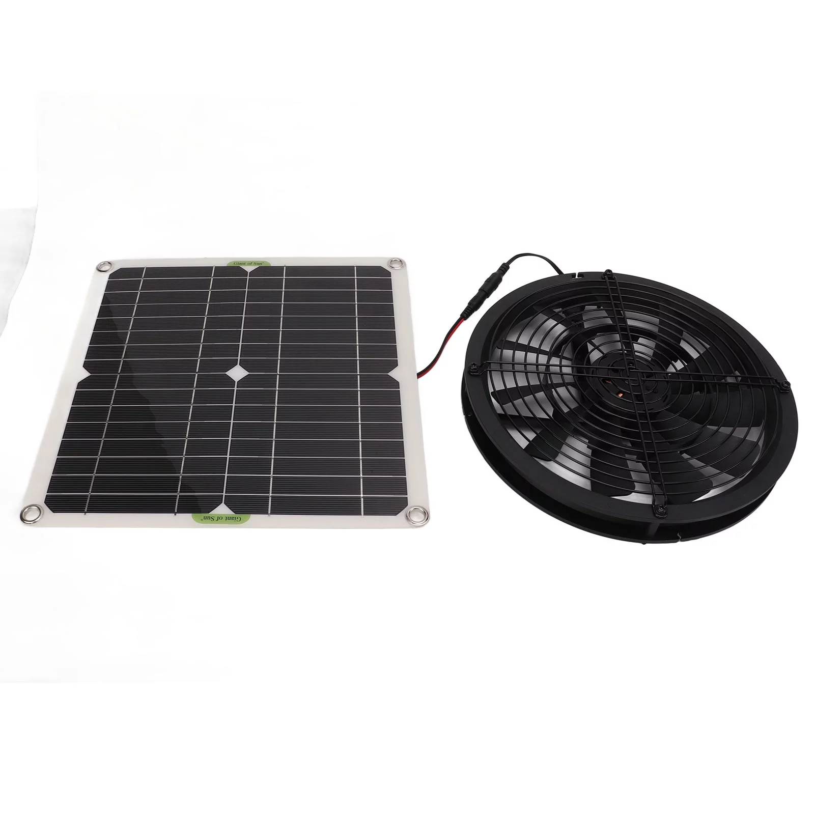 Fyearfly Solar Panel Kit Solar Exhaust Fan, 10 Inch 100W Solar Panel Fan Solar Ventilation Fan Solar Camping Fan Chicken Coop Fan Greenhouse Exhaust Fanwaterproof Solar Power Fan for Rv Yacht