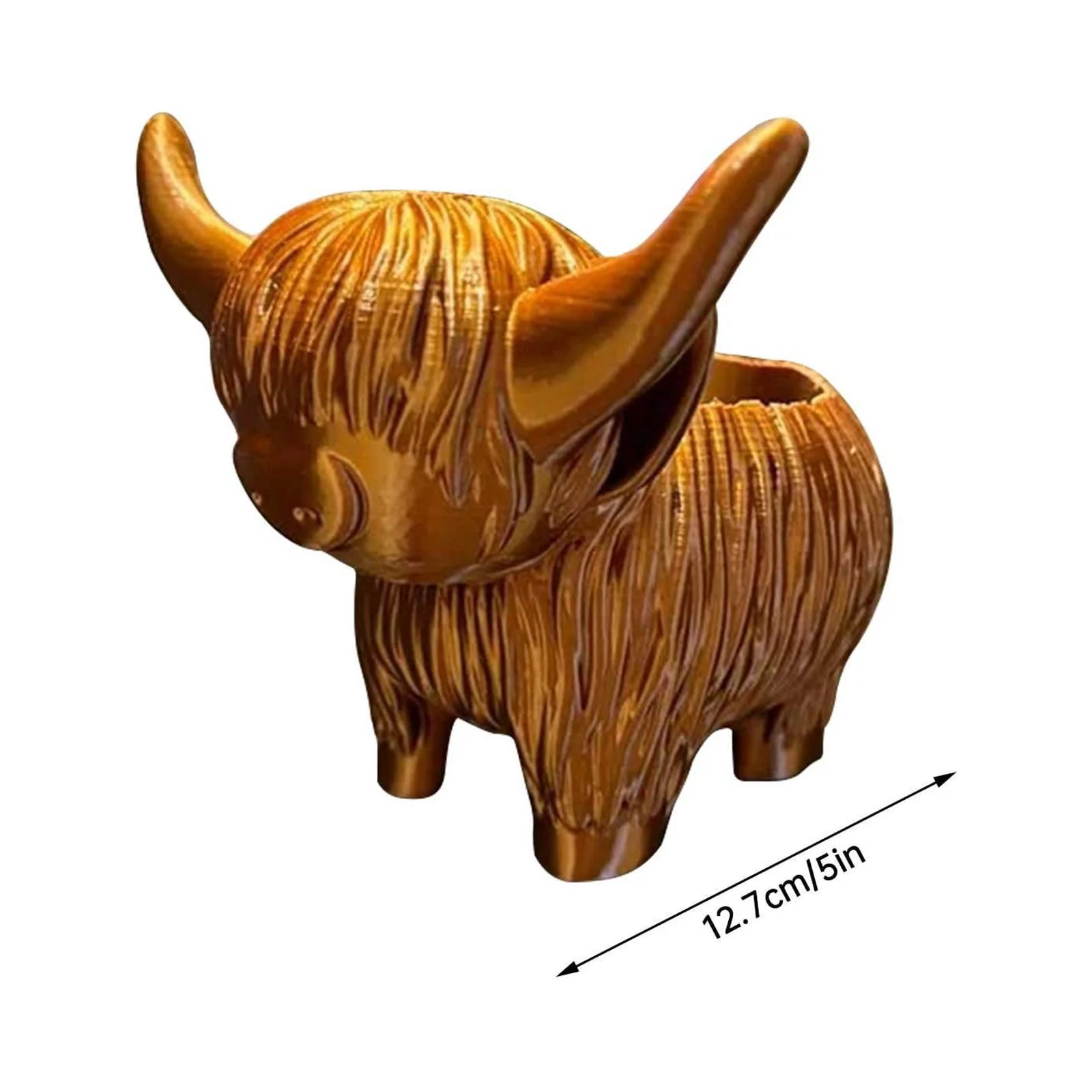 Cute Highlands Cow Succulent Planter Pot Resin Cactus/Flower Container Animal Holder For Indoor Ornament Vintage Ornament Set Vintage Christmas Ornament Target Ornament Strength Ornament