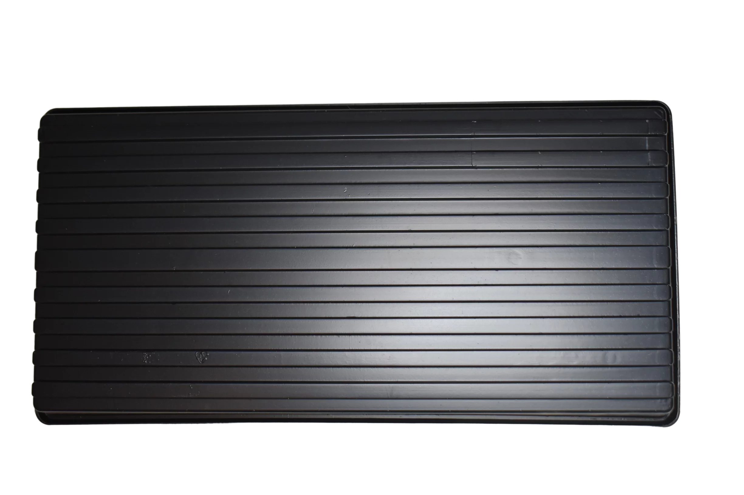 Solid Bottom Black Plastic Seed Starting Trays - Set of 10