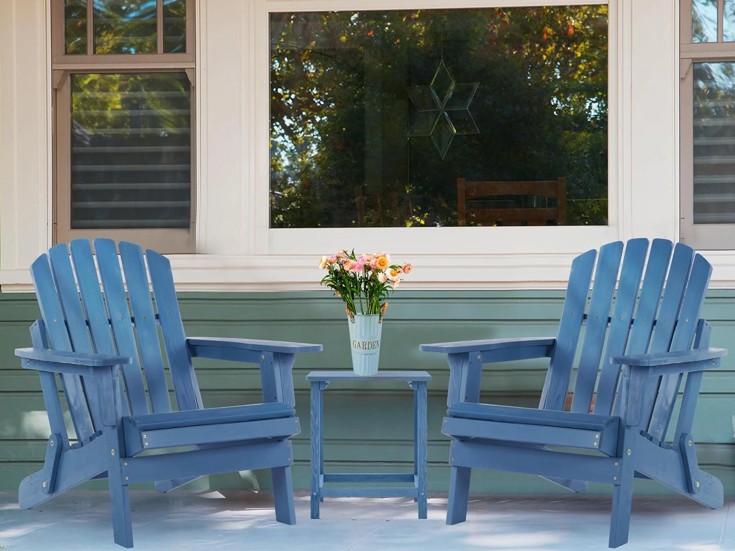 Outdoor Wooden Folding Adirondack Chair with Pre-Assembled BackRest  Wood Patio Chair for Garden Backyard Porch Pool Deck Firepit