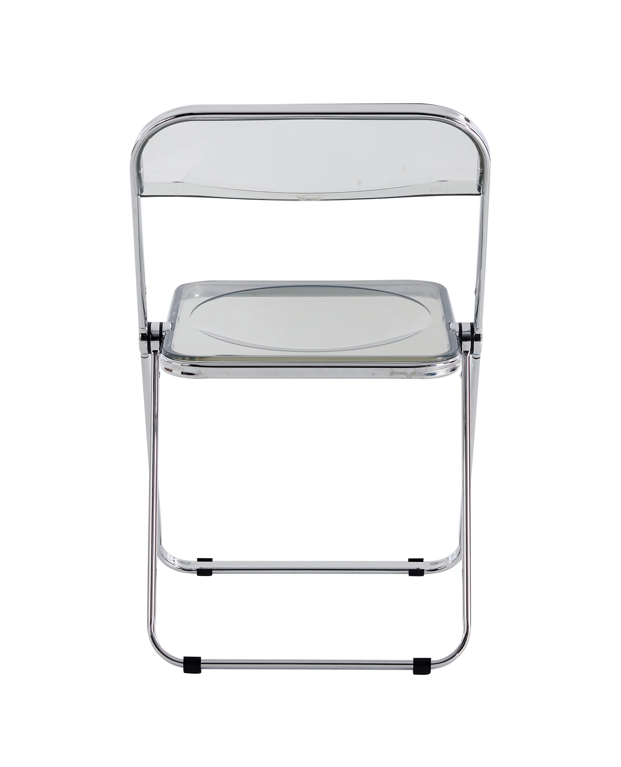 CoSoTower Gray Clear Transparent Folding Chair Chair Pc Plastic Living Room Seat