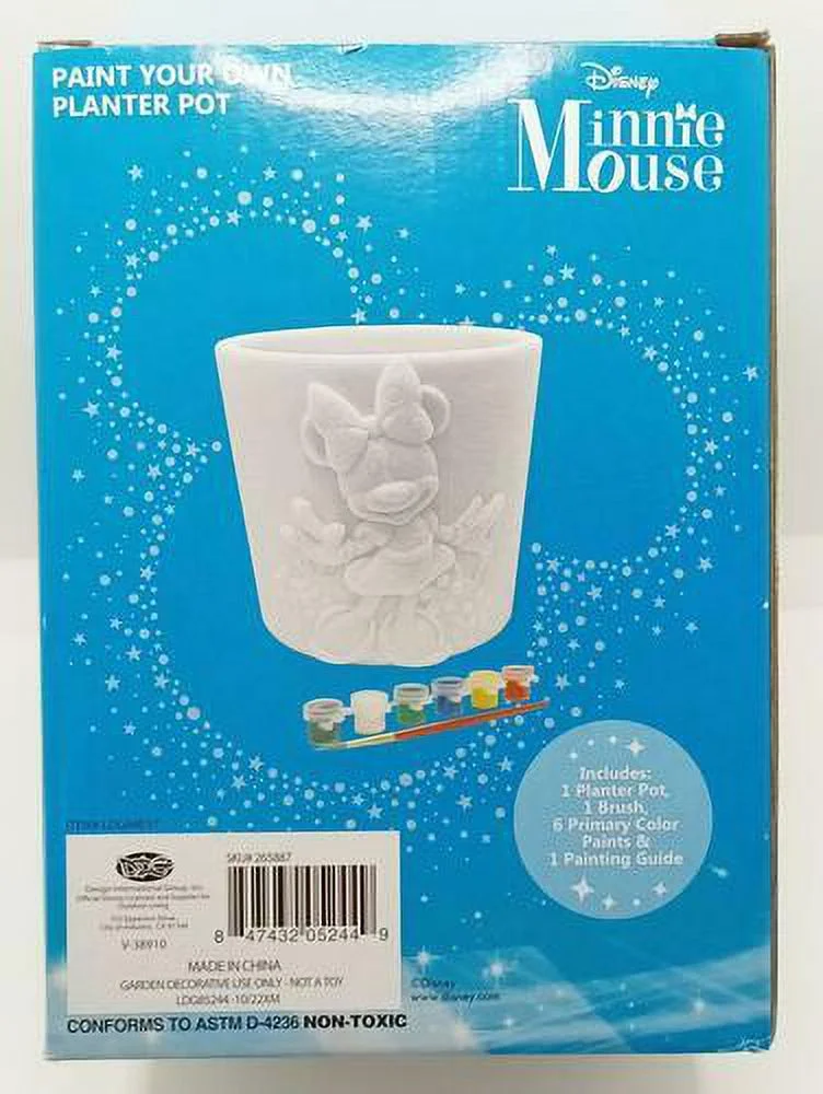 Disney Minnie Mouse Paint Your Own Planter Pot - Minnie