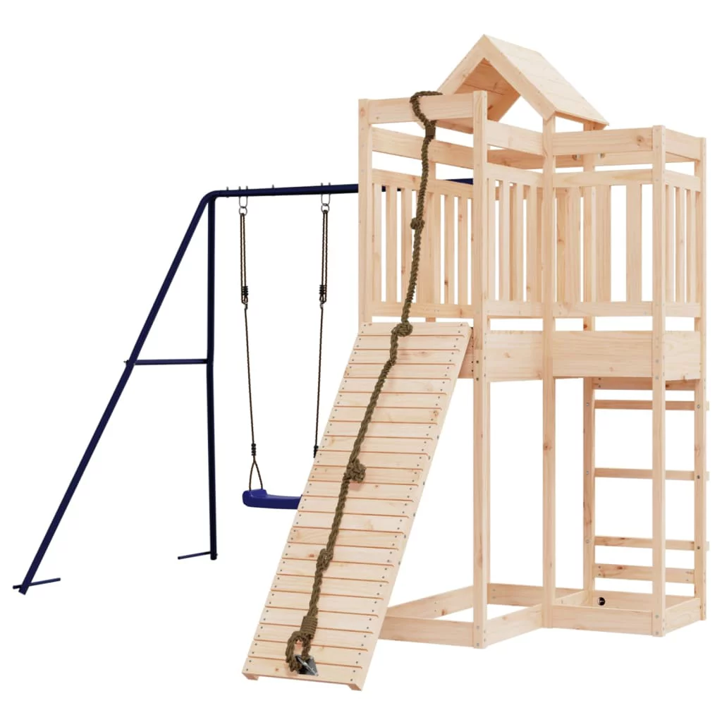 Andoer parcel, 3-8 Years Set Kids Wood Pine 3156877 Vidaxl Set Wooden With Slide With With Slide X 111