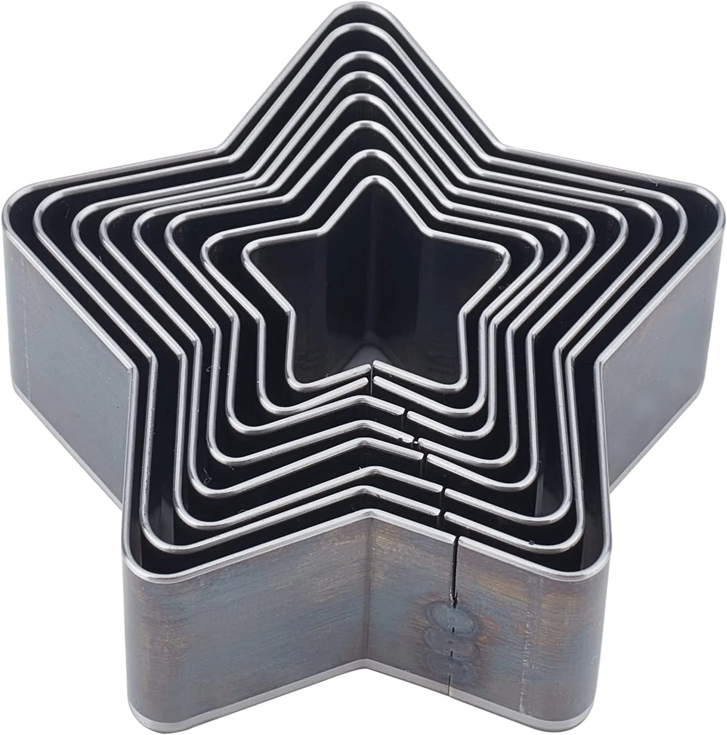 8 pcs High Carbon Steel One Hole Hollow Punch Cutter Set8 Sizes Star Shape Leather Cutting Dies Cutter Tool Cutting Mold Punching Die Set for DIY Leather Craft