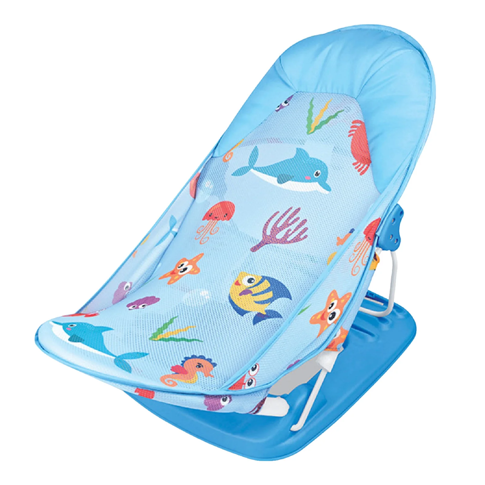 Foldable Baby Bather Adjustable 2 Reclining Positions Bath Support For Sink Toddler Bathtub For Baby Office Chairs for Heavy People with Foot Rest Folding Camping Chairs Beach Chairs