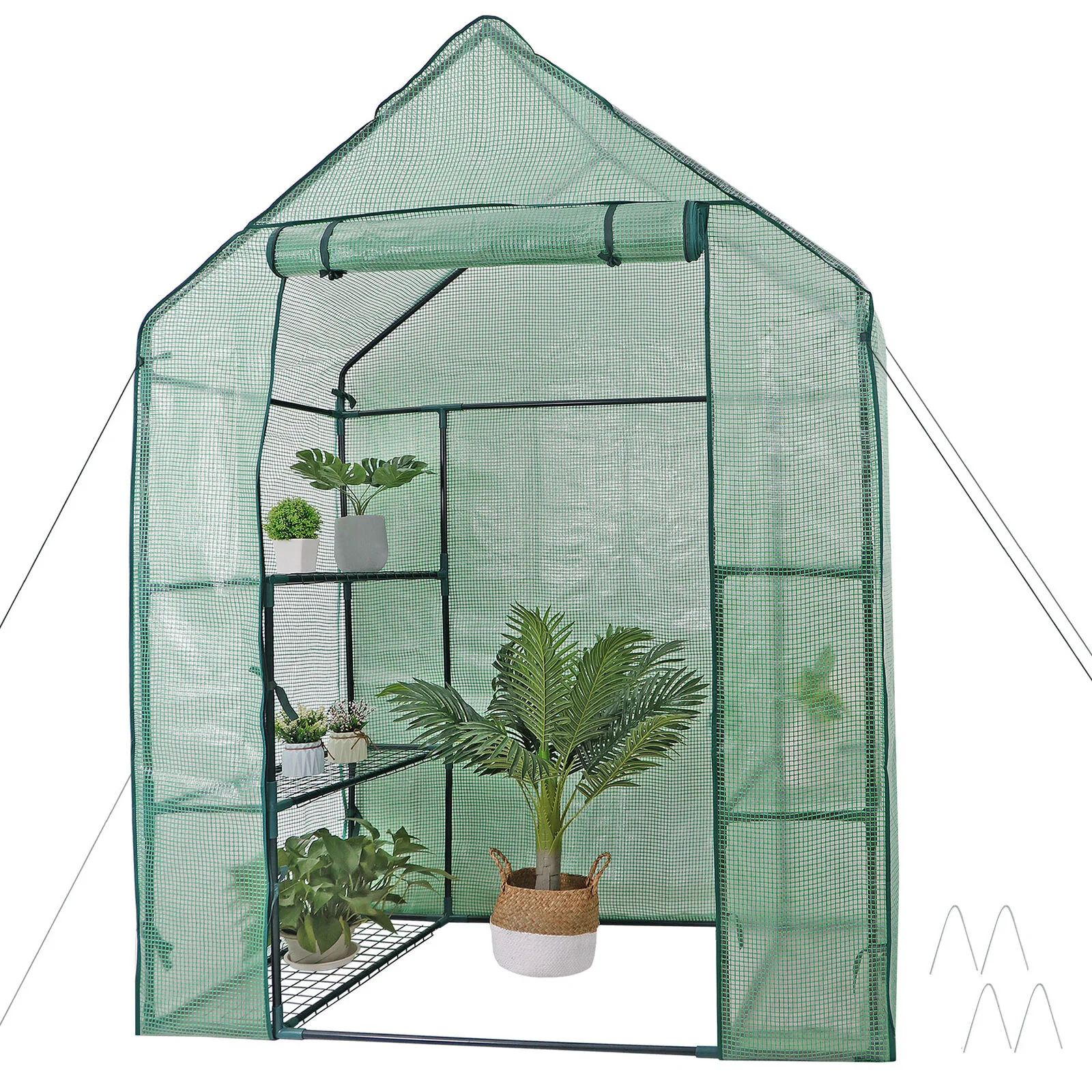 Portable Mini Greenhouses 3 Tiers 6 Shelves Planter Flower House Walk In Outdoor