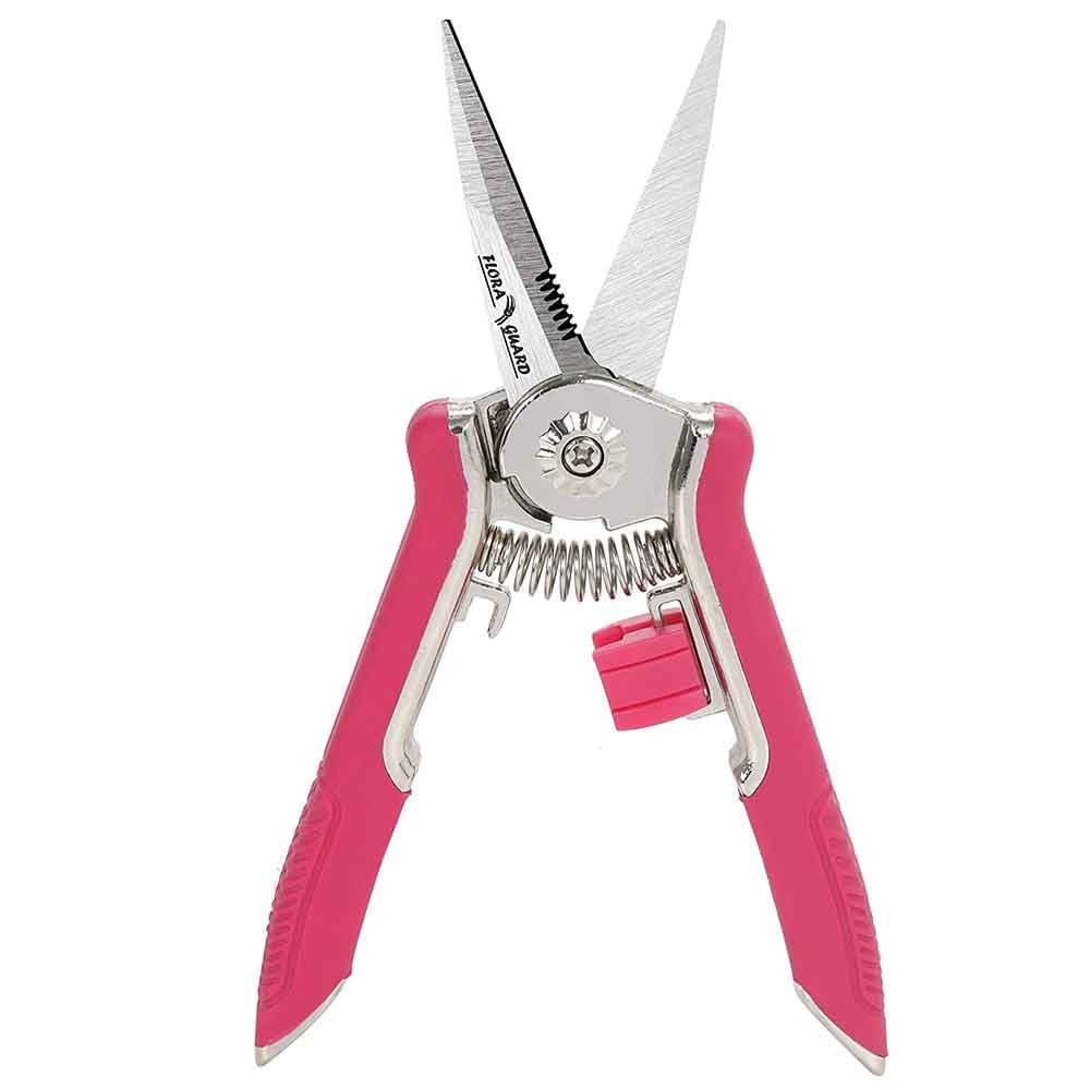 FLORA GUARD 6.5 Bypass Pruning Shears for Gardening,Sharp Plant Trimming Scissors for Precise Cuts (Pink)