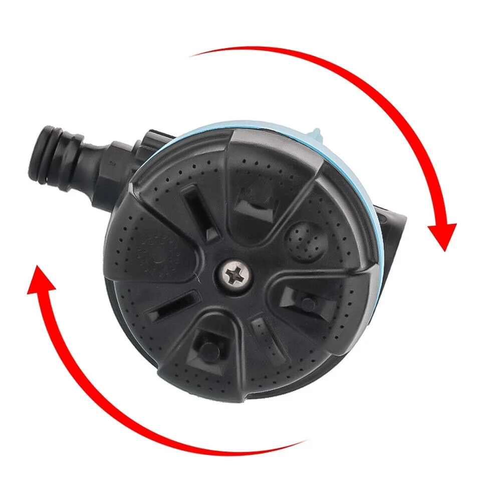 Kydely High Quality ABS, Automatic 360° Rotatable Lawn Garden Sprinkler, Blue & Black, 8 Nozzle