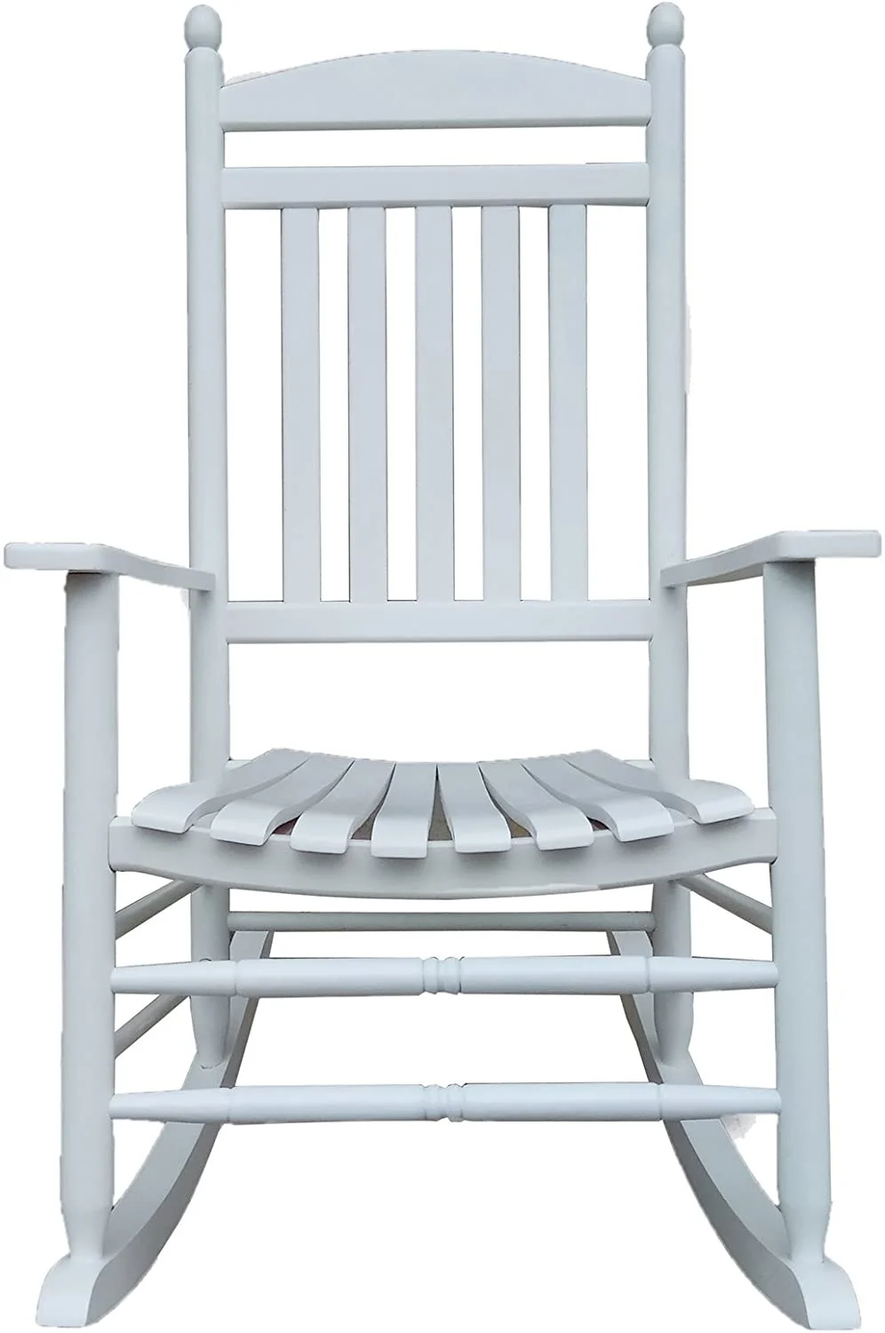 HBROLJF Rocking Rocker-A040DG Dark Green Wood Porch Rocker/Outdoor Rocking Chair -Easy to Assemble-Comfortable Size-Outdoor or Indoor Use