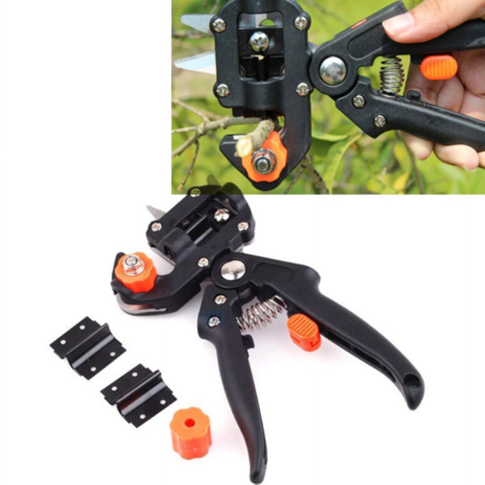 Pro Tree Pruning Shears Scissor Grafting Cutting Tools Set Garden Nursery Fruit