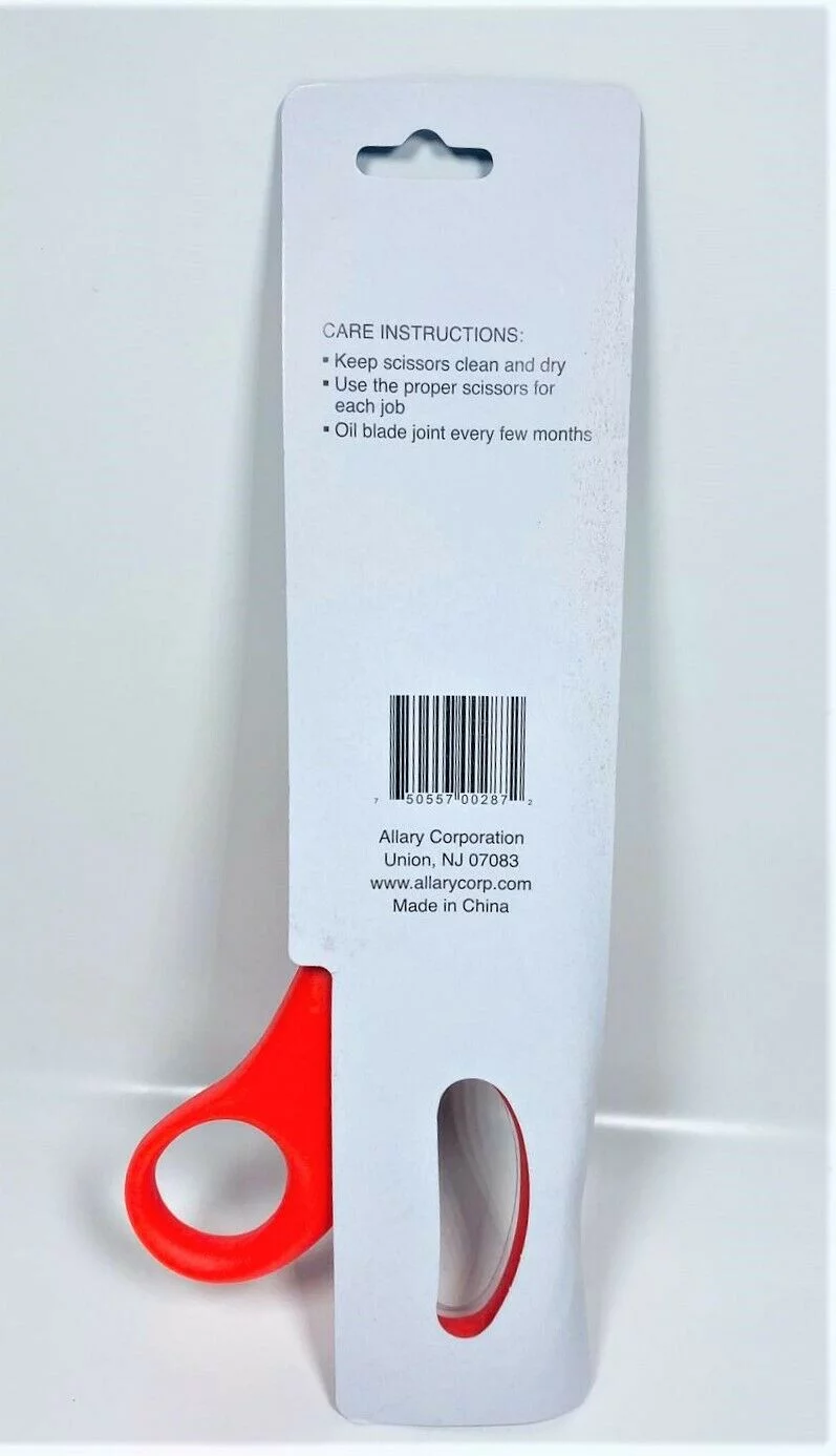 Allary Style #287 Craft Scissors, 8 1/2 Inch, ORANGE