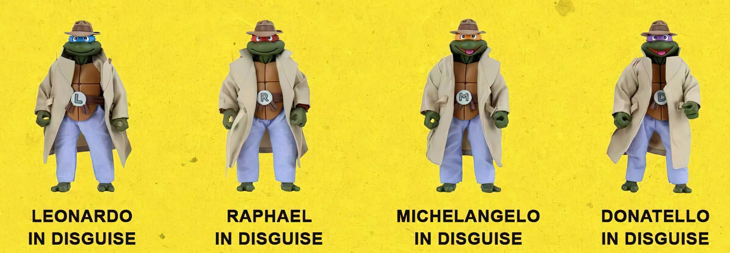 Neca Turtles in Disguise Teenage Mutant Ninja Turtles (TMNT) 7 Inch Action Figure 4 Pack