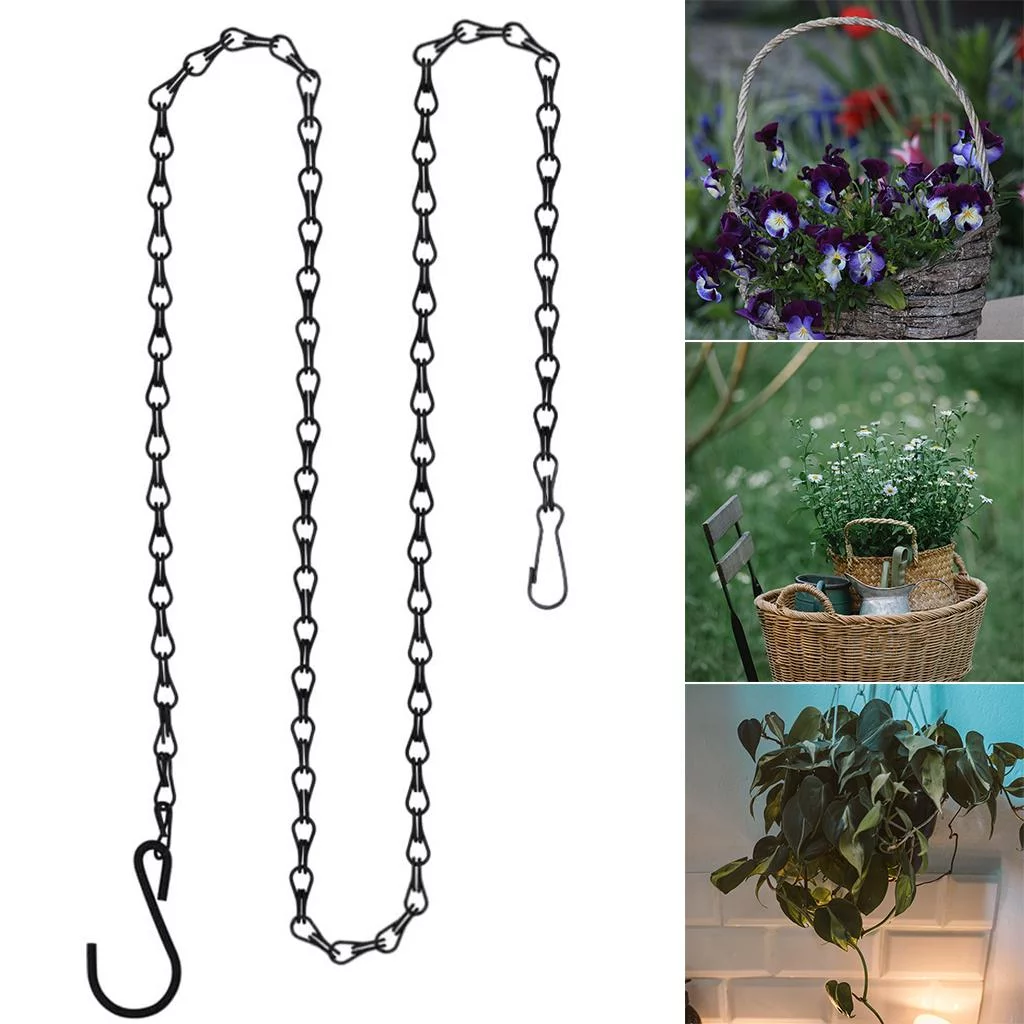 Hanging Chains for Plants Flower Pot Basket Chains Chain Hangers Hanging Planter Basket Hanging Flower Pots 40cm