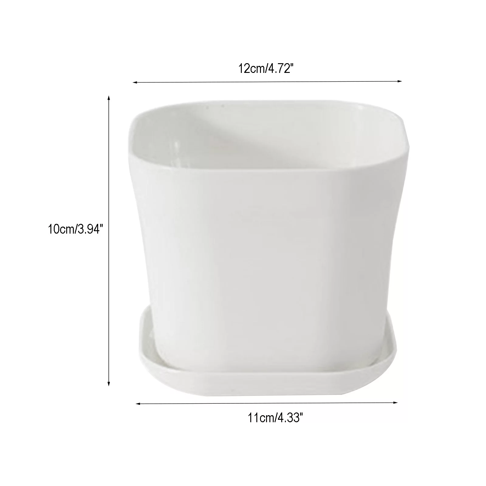 Plastic Pots For With Saucers Indoor Set Of 3 Plastic Planters Modern Flower Pot With Hole For All House Herbs Flowers And Seeding Nursery Utility Tool