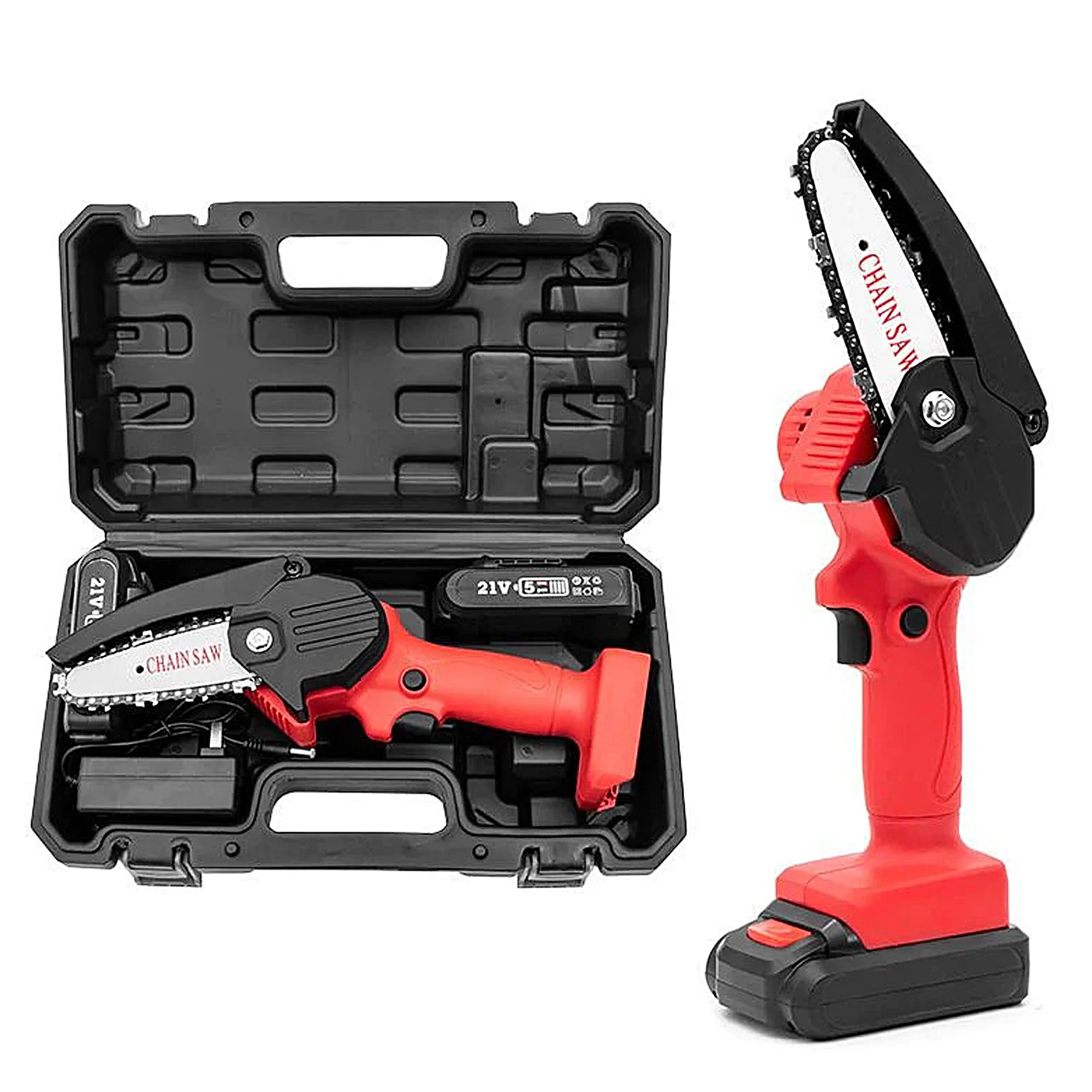 AS SEEN ON TV - Mini Chainsaw Cordless 6 Inch, Electric Chainsaw Chain Saw Battery Powered, Small Hand Chainsaw