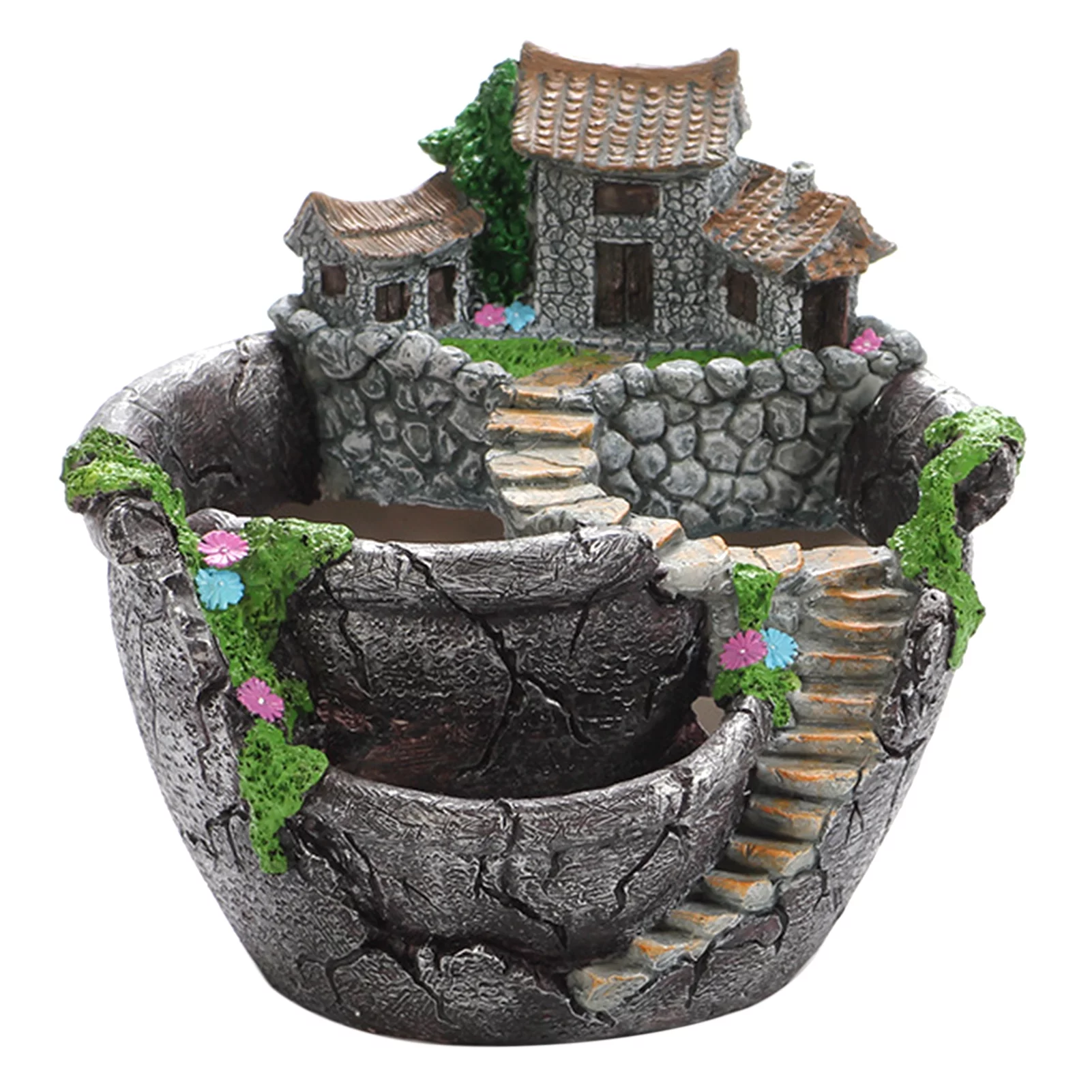 Style Resin Succulent Plants Flowerpot Family Horticulture Small Size Succulent Plants Platter Flowerpot