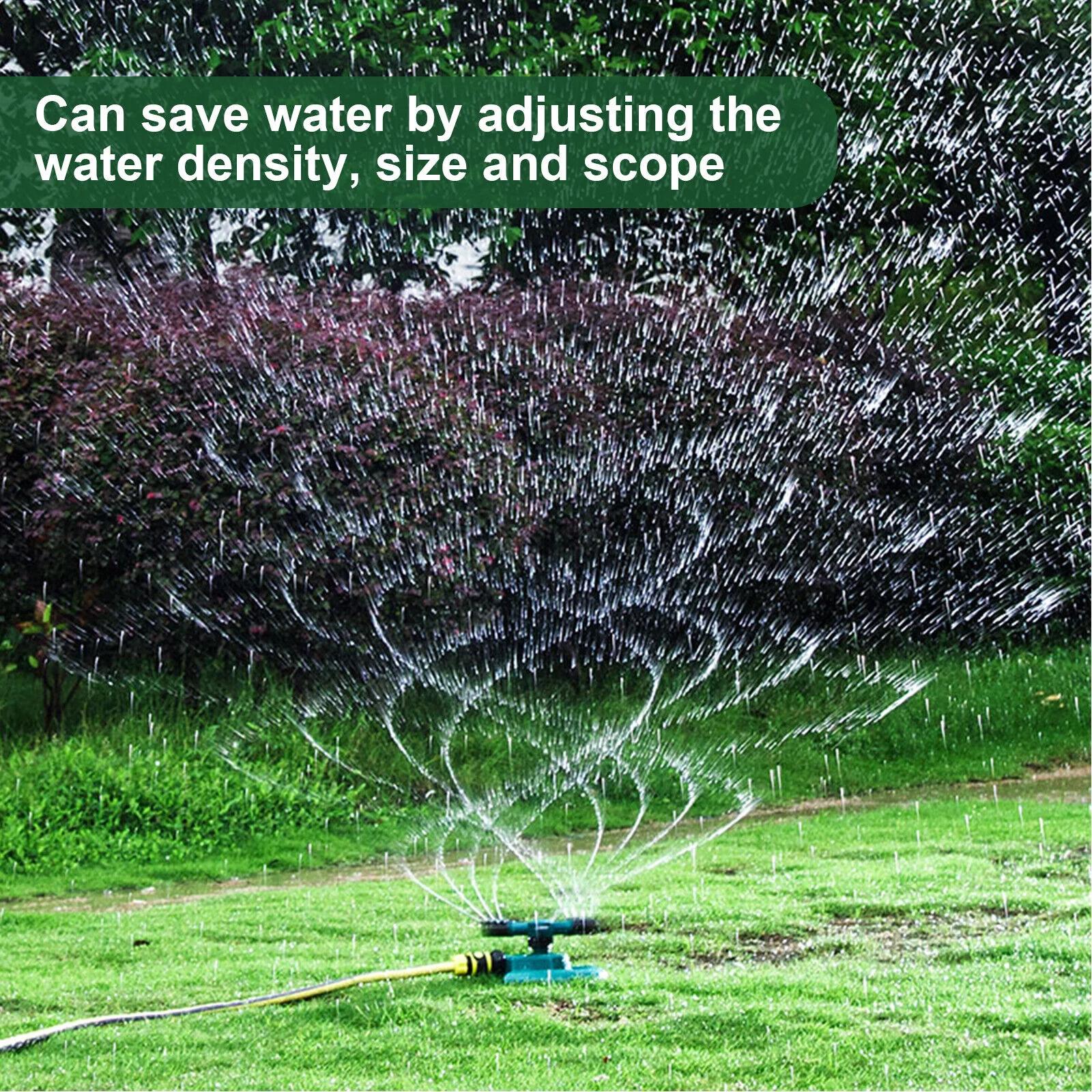 Garden Sprinkler Spray Head 360° Automatic Rotating Lawn Grass Sprinklers System