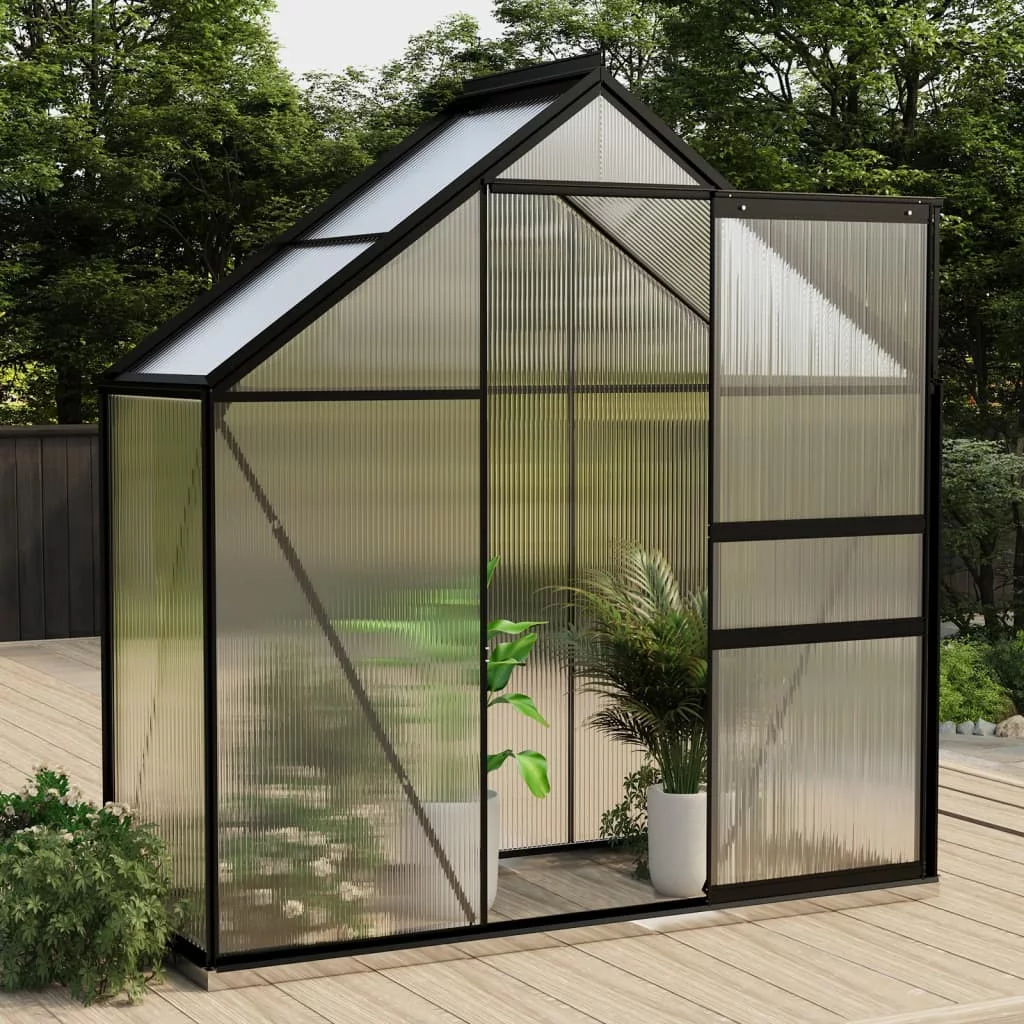 Tomshoo Greenhouse Anthracite Aluminum 14.3 ft²