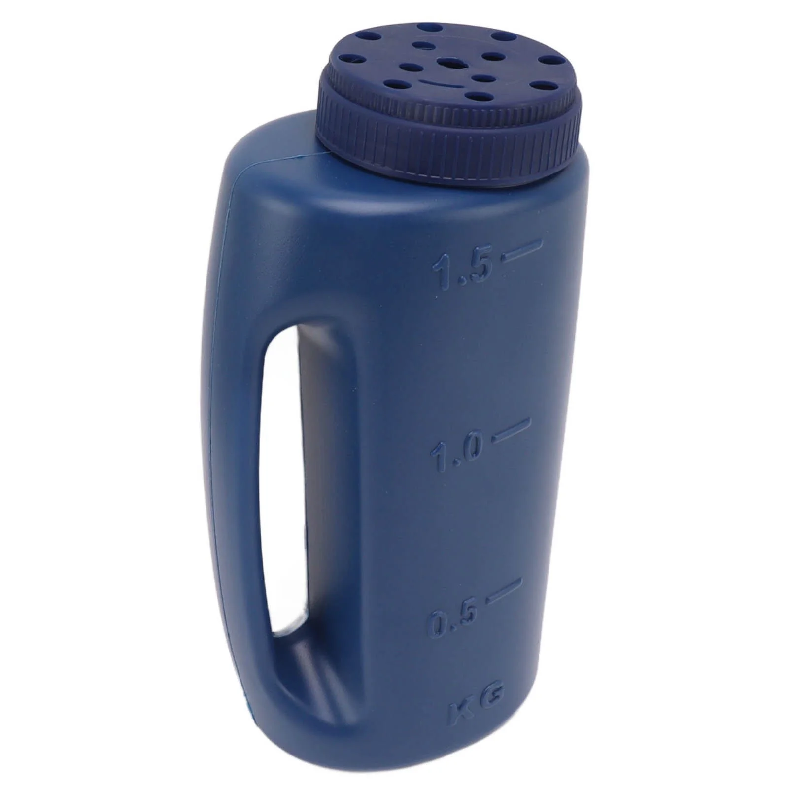 Buumin Handheld Fertilizer Spreader Hand Held Grass Seed Spreader Crop Spreading Salt Sowing Pot Blue