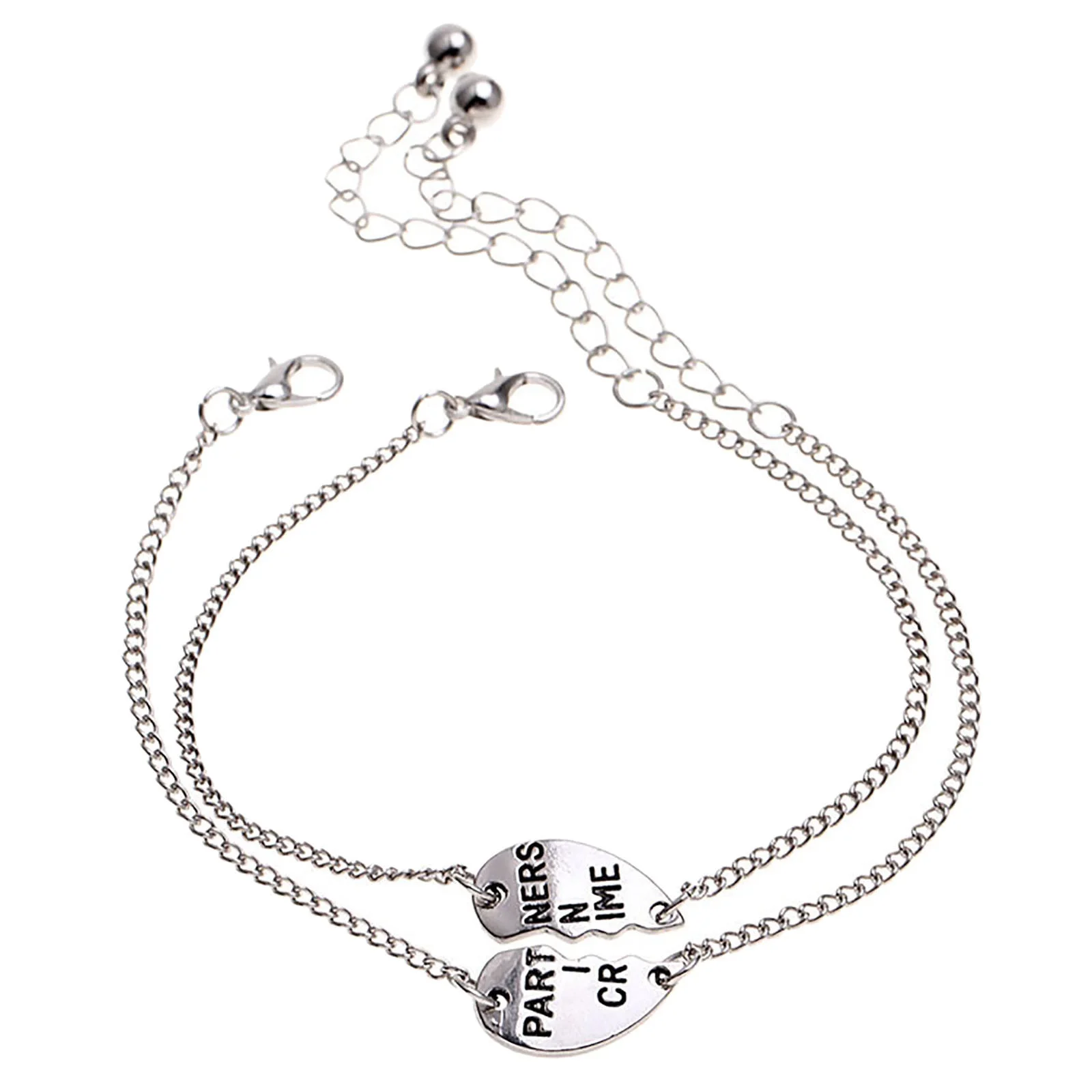 BOLUOYI Graduation Grandest Birch 2Pcs Women'S Break Heart Chain Friend Sisters Bracelets Gift