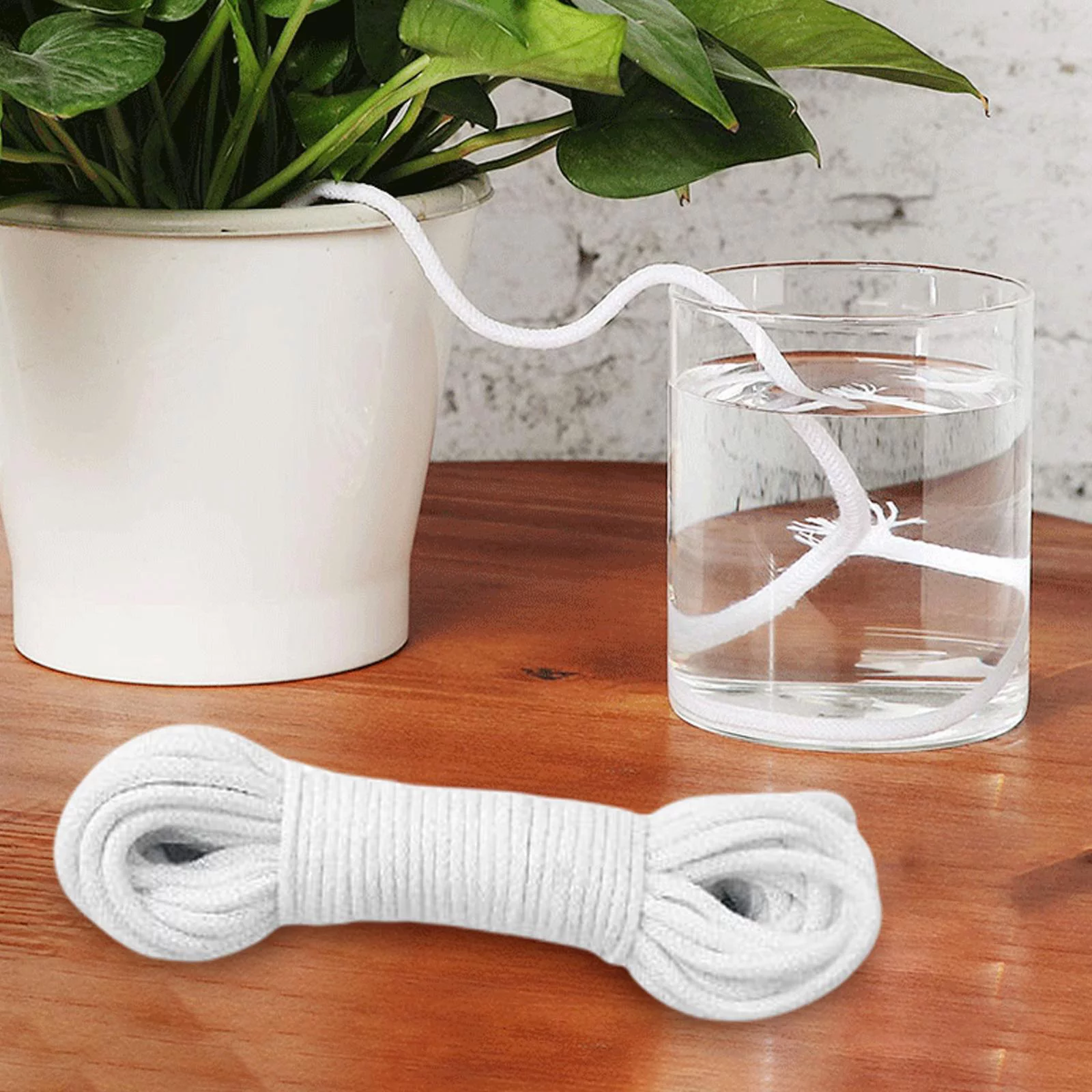 Self Watering Wick Cotton Rope Auto Drip Irrigation for Indoor Potted Plant 4mm